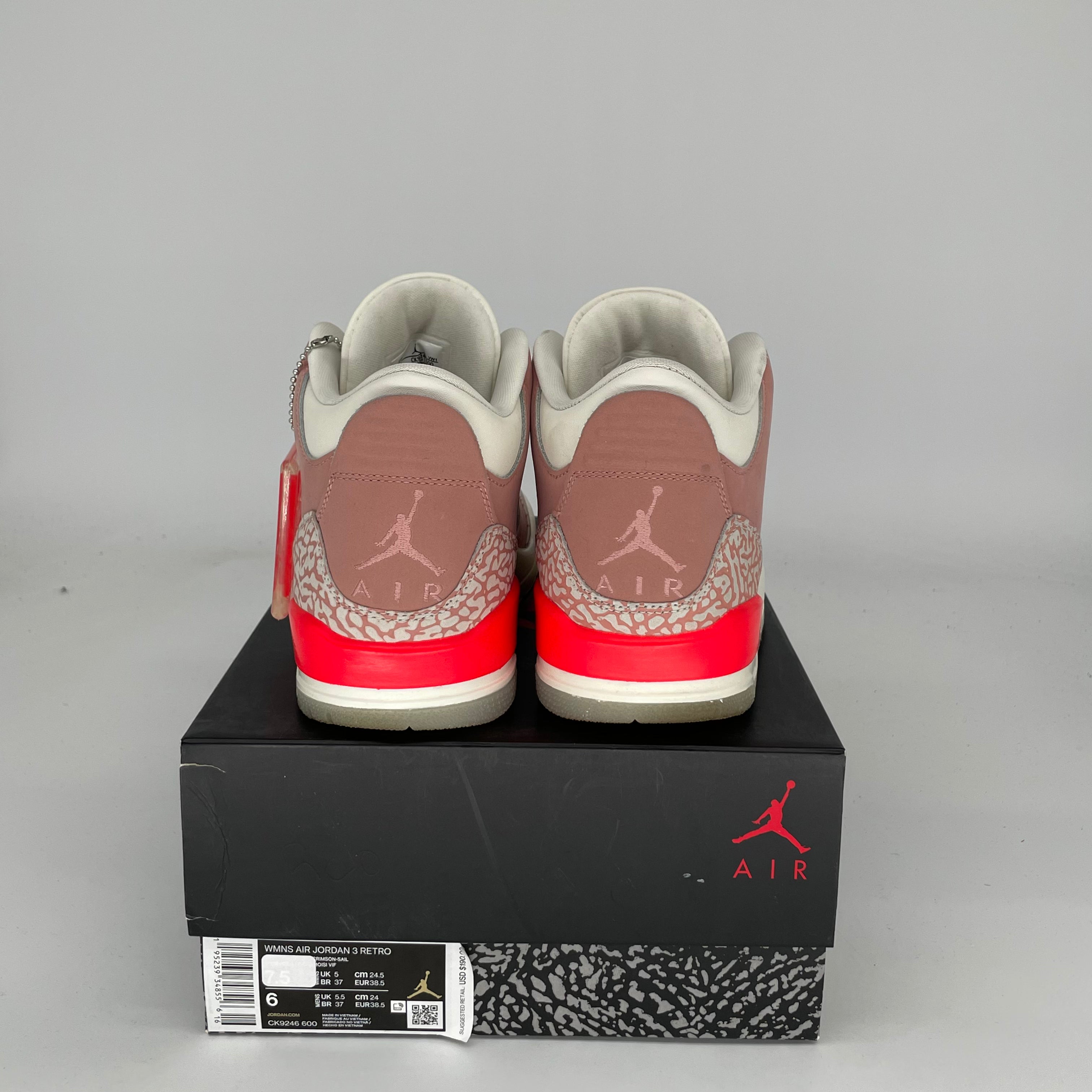AIR JORDAN 3 RUST PINK W SIZE 6/7.5W CK9246-600