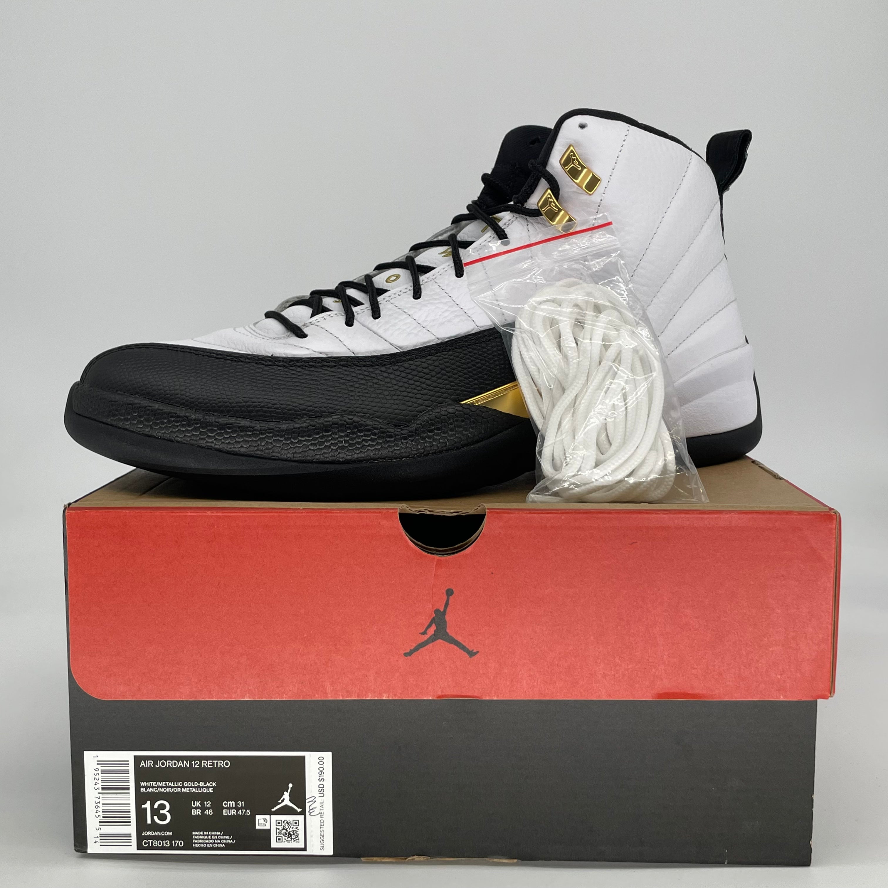 AIR JORDAN 12 ROYALTY TAXI CT8013-170 SIZE 13/14.5W
