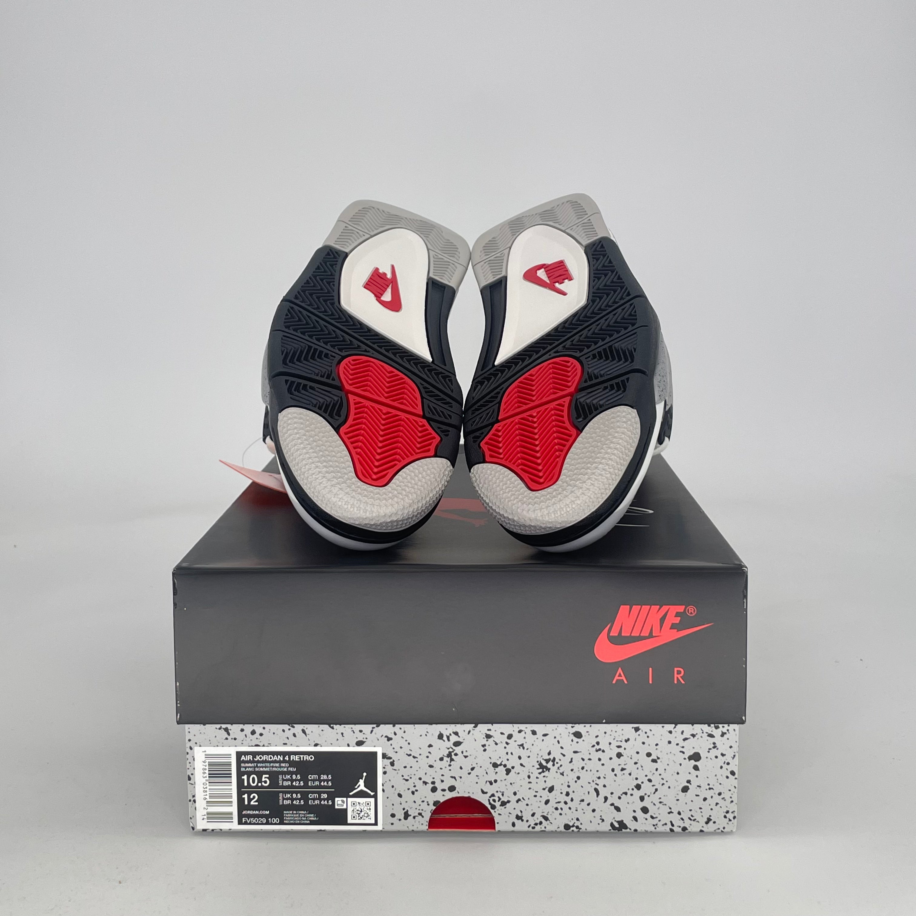 AIR JORDAN 4 WHITE CEMENT FV5029-100 SIZE 10.5/12W
