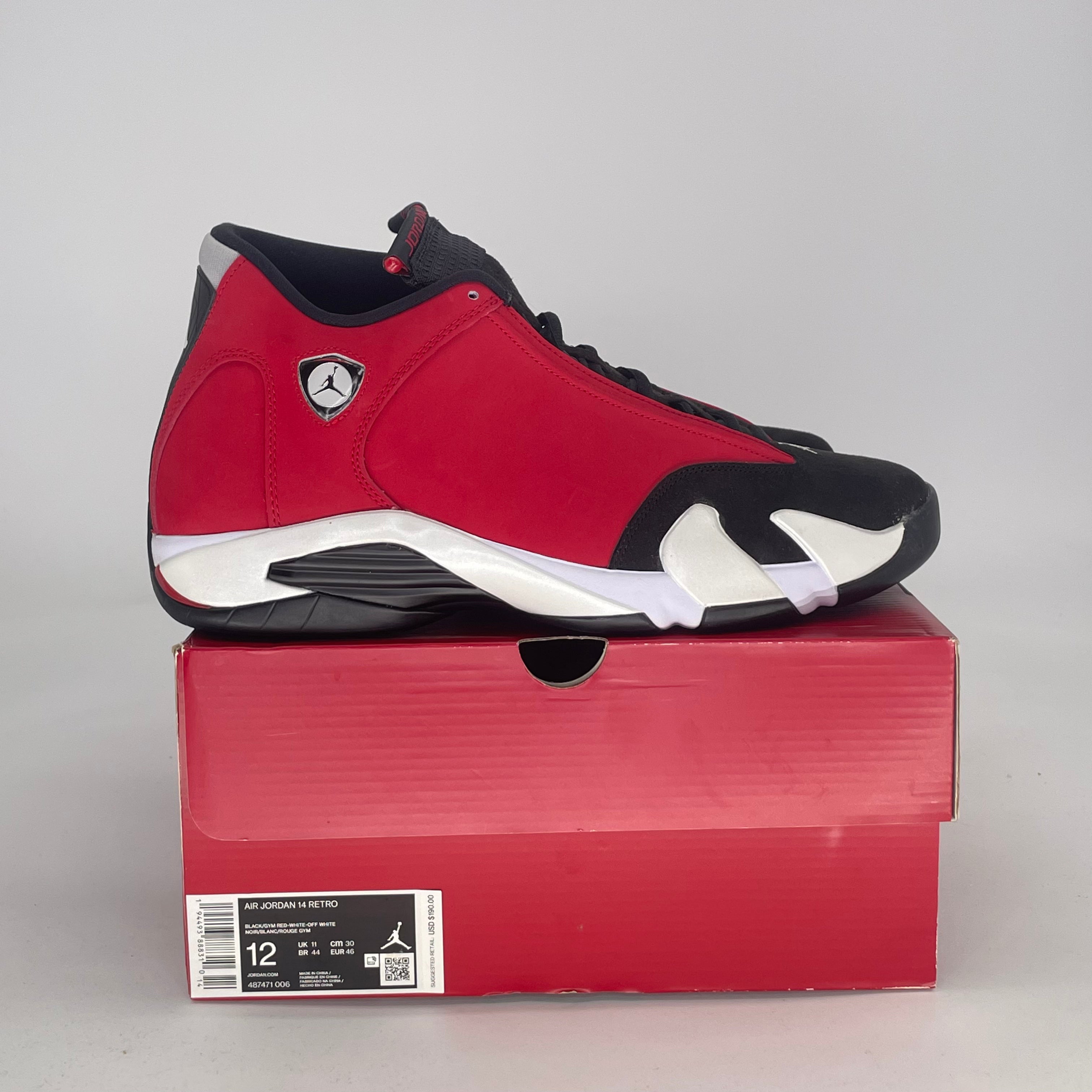 AIR JORDAN 14 GYM RED TORO 487471-006 SIZE 12/13.5W