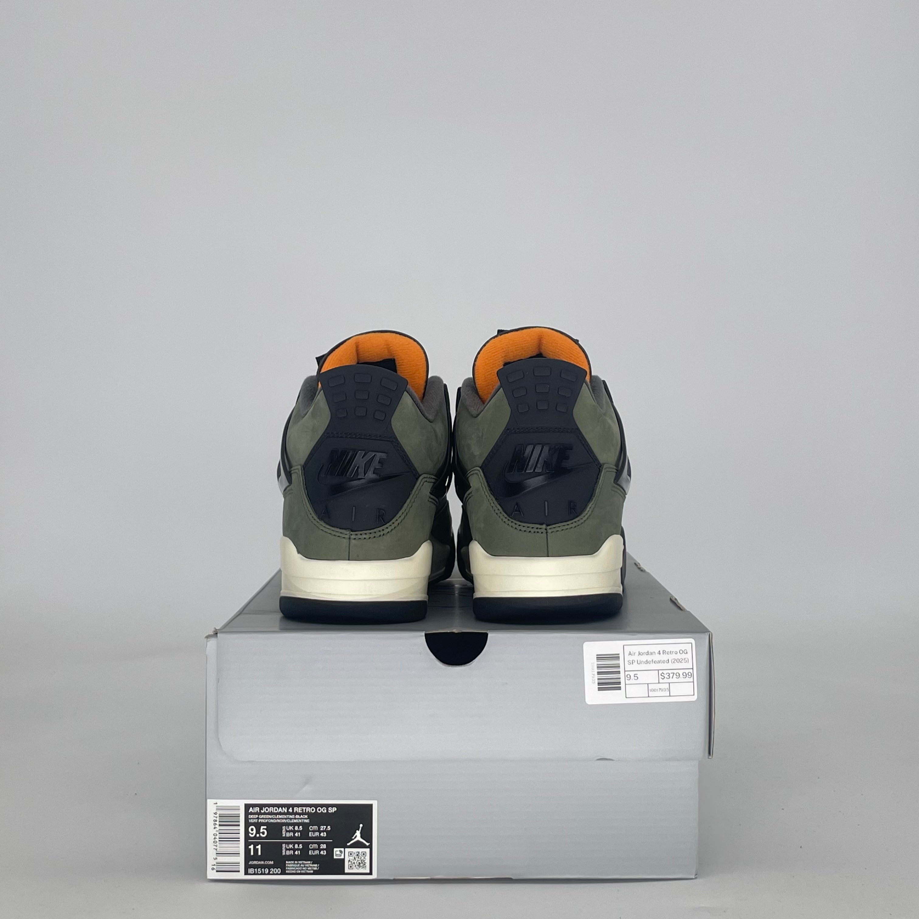 AIR JORDAN 4 UNDEFEATED IB1519-200 SIZE 9.5/11W