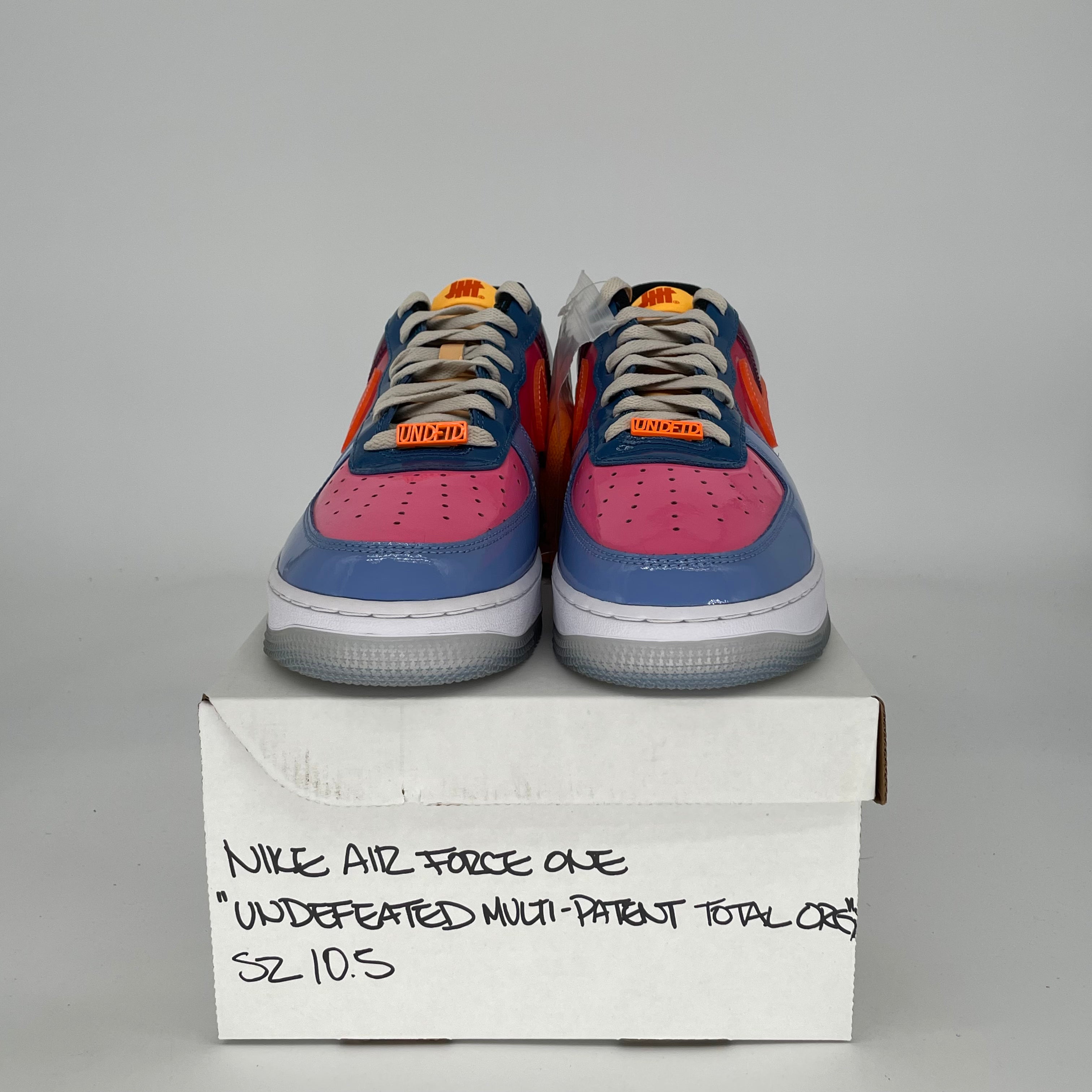 NIKE AIR FORCE 1 LOW UNDEFEATED MULTI-PATENT TOTAL ORANGE DV5255-400 SIZE 10.5/12W