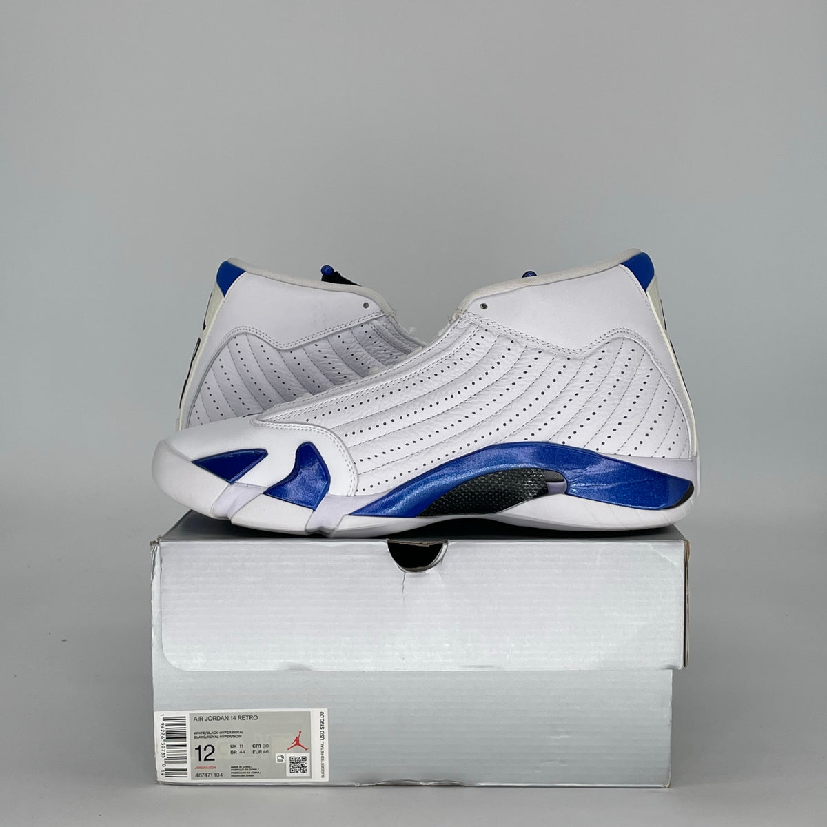 Jordan 14 Retro White Hyper Royal