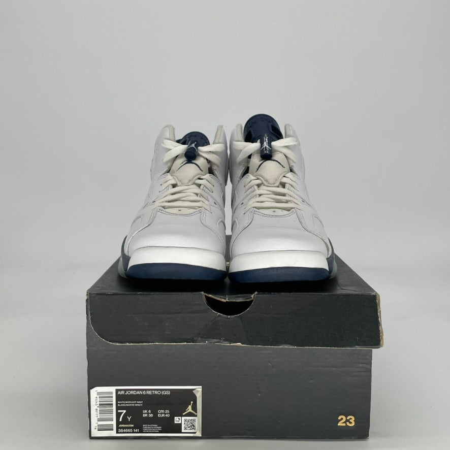 AIR JORDAN 6 MIDNIGHT NAVY 384665-141 SIZE 7/8.5W