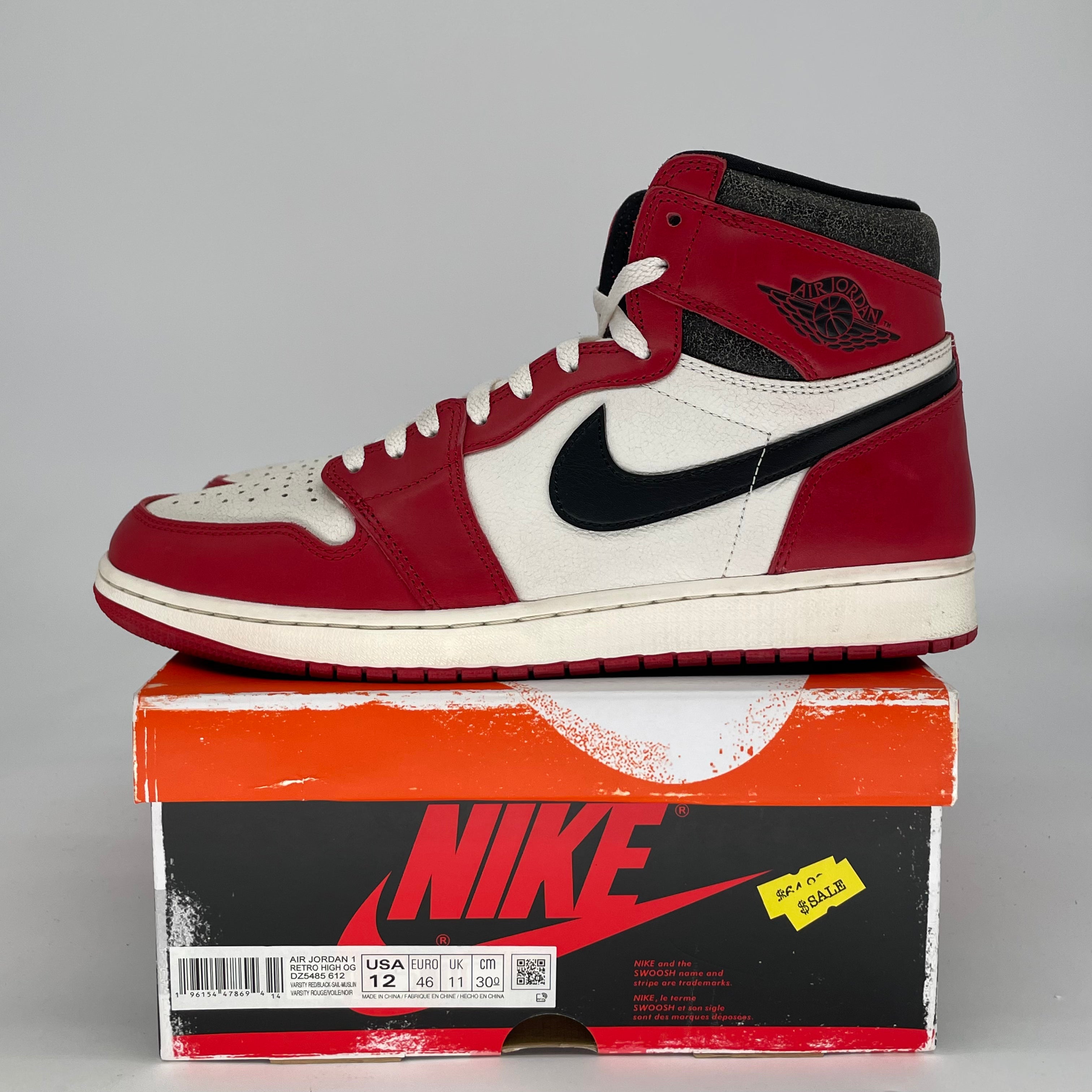 AIR JORDAN 1 CHICAGO LOST AND FOUND DZ5485-612 SIZE 12/13.5W