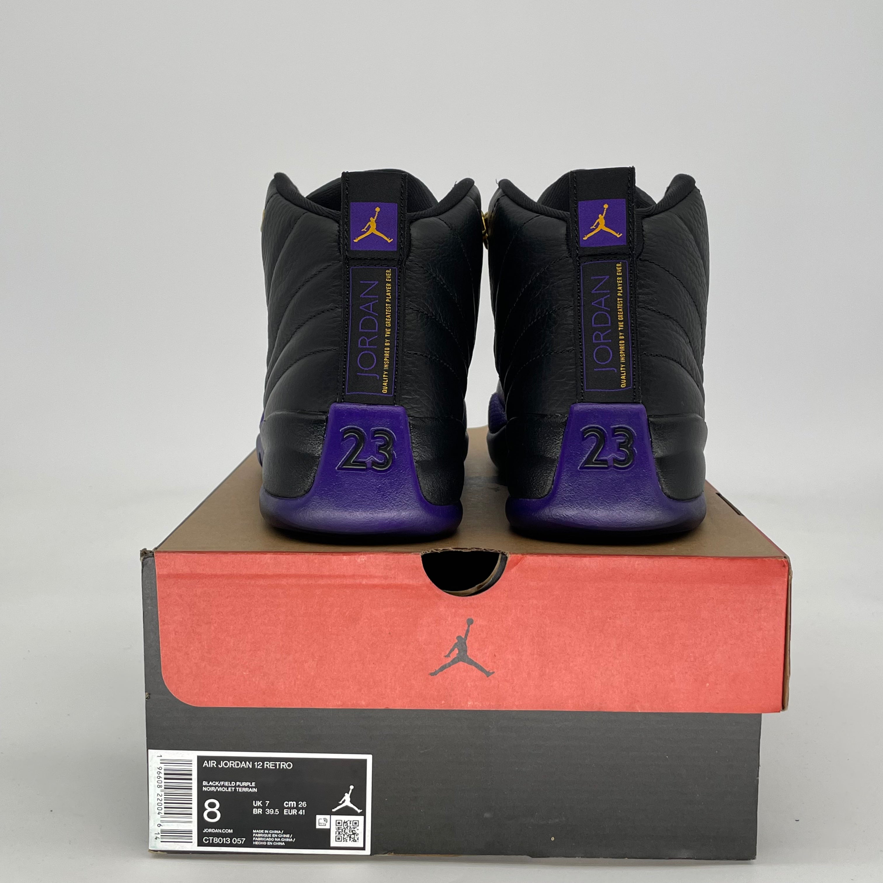 AIR JORDAN 12 FIELD PURPLE CT8013-057 SIZE 8/9.5W