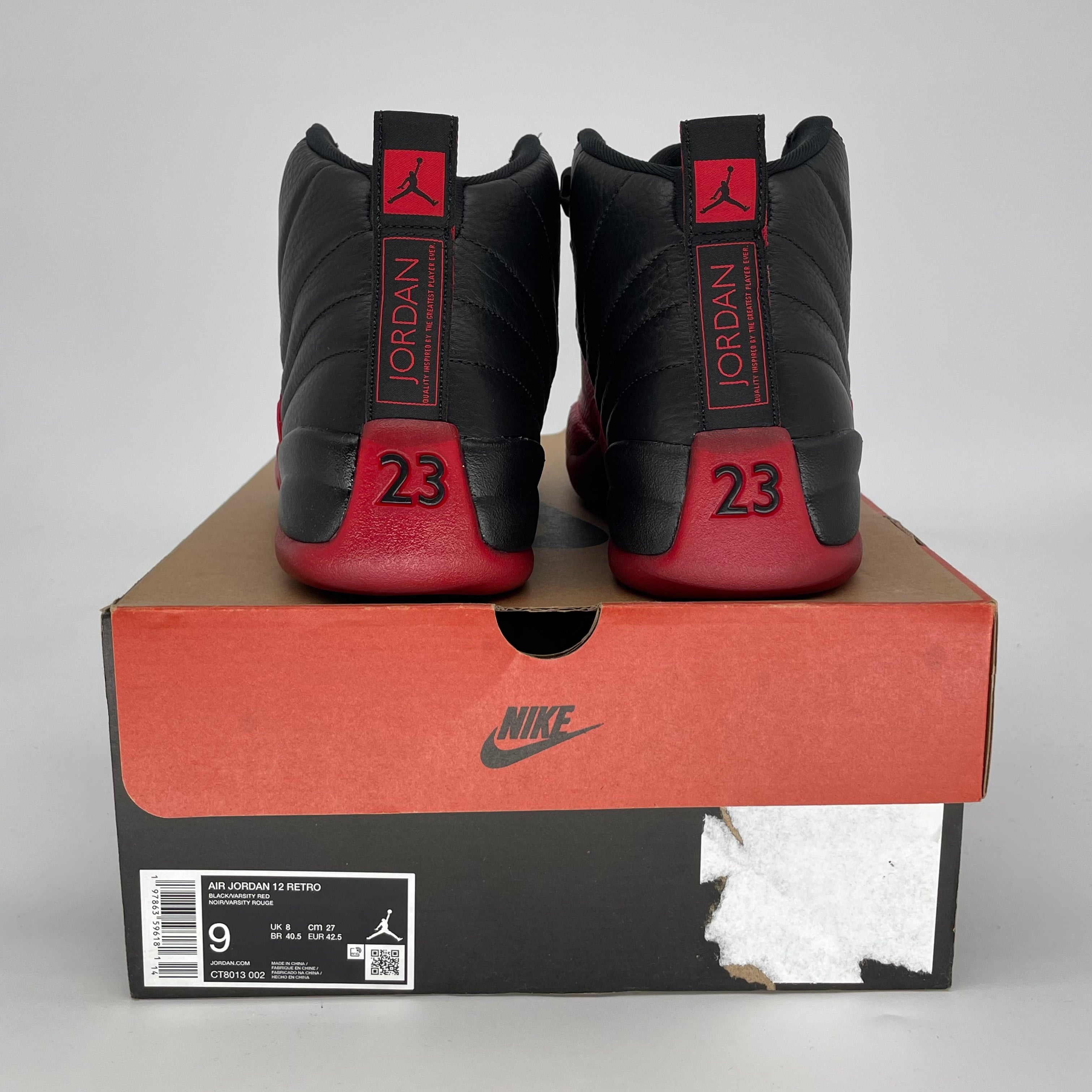 AIR JORDAN 12 FLU GAME CT8013-002 SIZE 9/10.5W