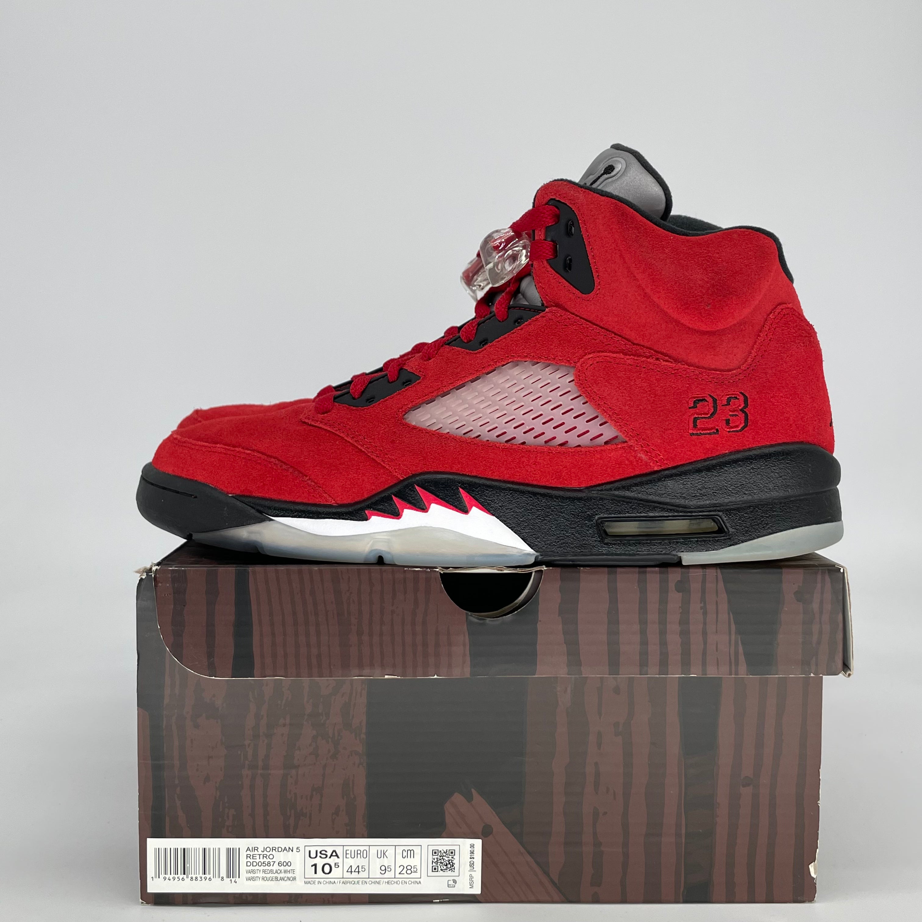 AIR JORDAN 5 RAGING BULL RED DD0587-600 SIZE 10.5/12W