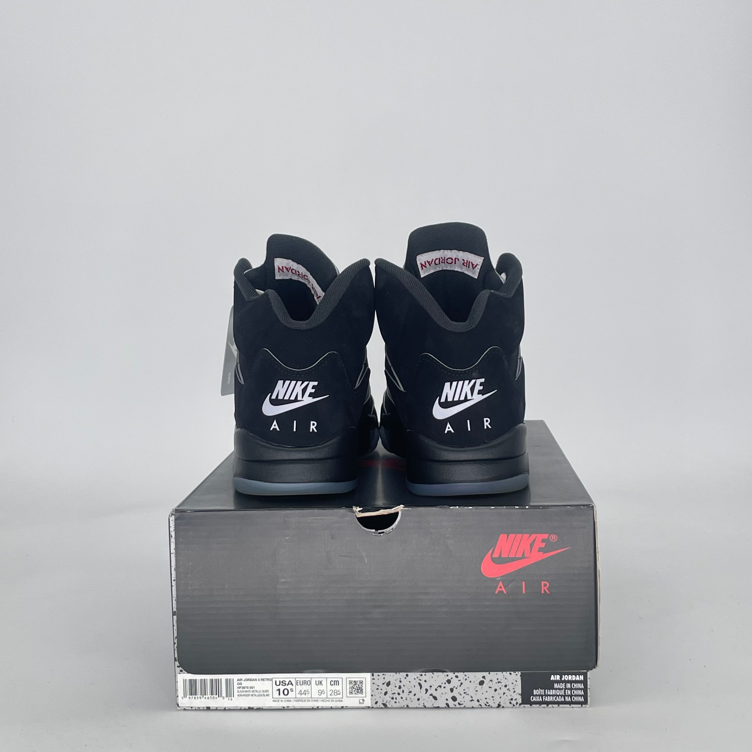 AIR JORDAN 5 BLACK METALLIC REIMAGINED HF3975-001 SIZE 10.5/12W