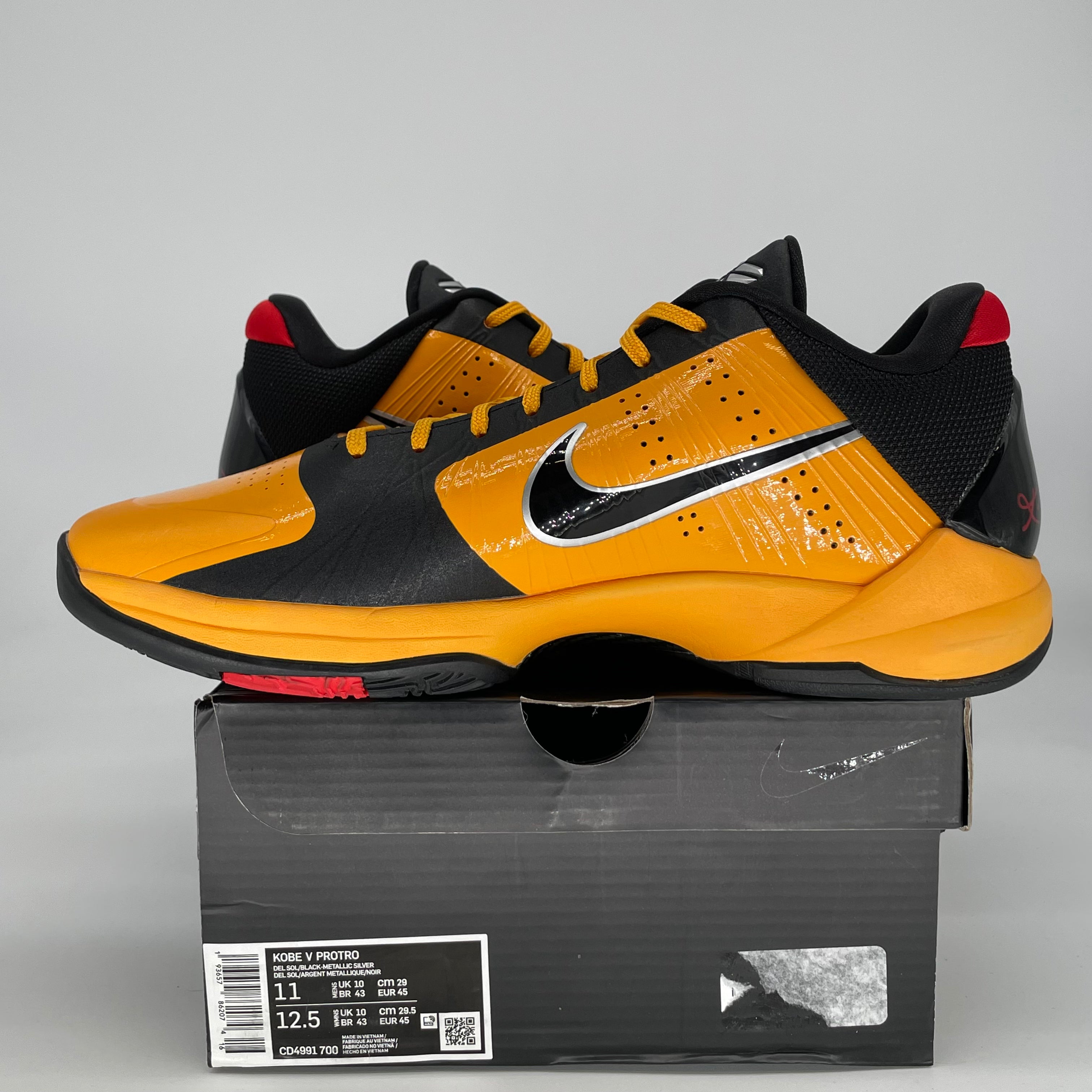 NIKE KOBE 5 PROTRO BRUCE LEE CD4991-700 SIZE  11/12.5W