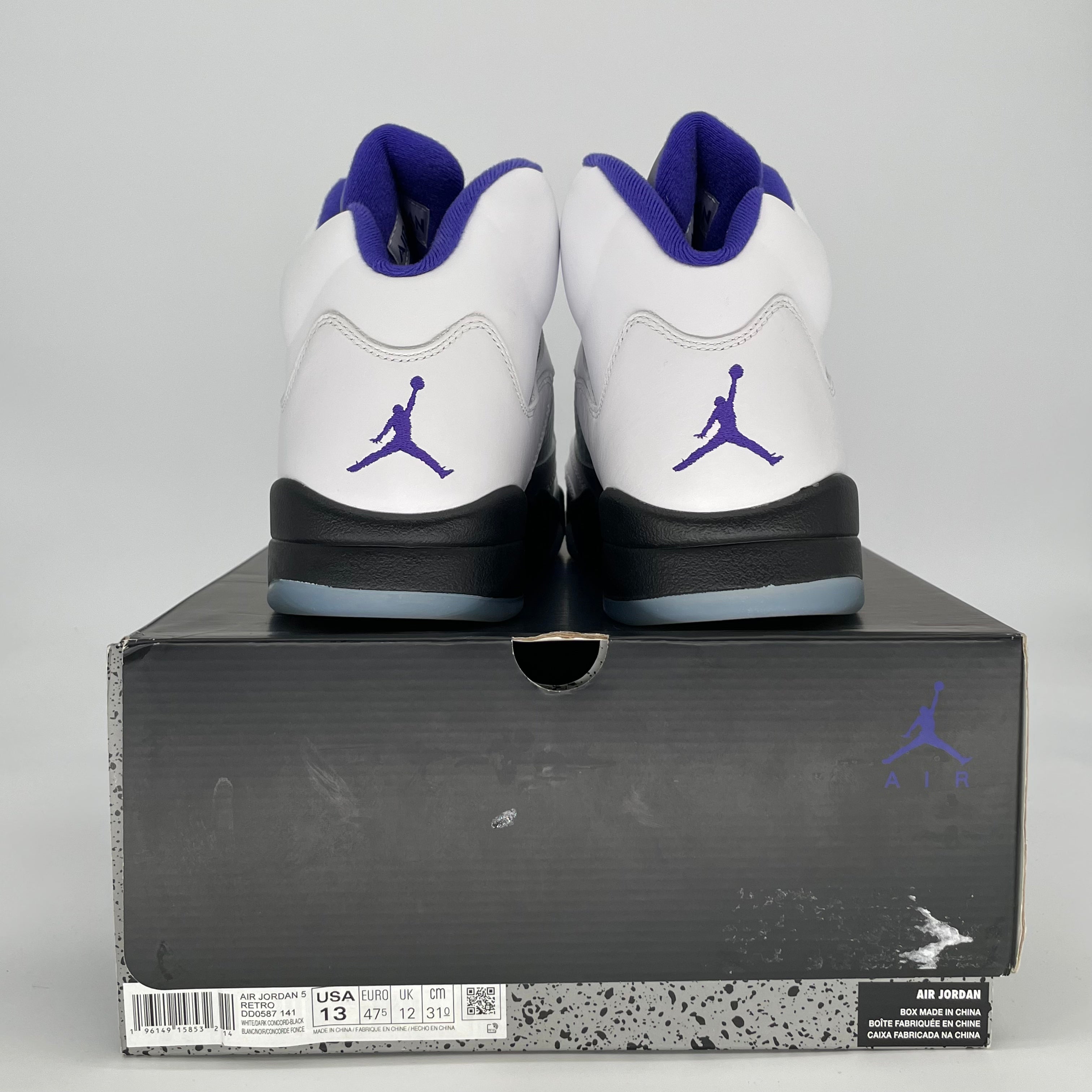 AIR JORDAN 5 DARK CONCORD DD0587-141 SIZE 13/14.5W