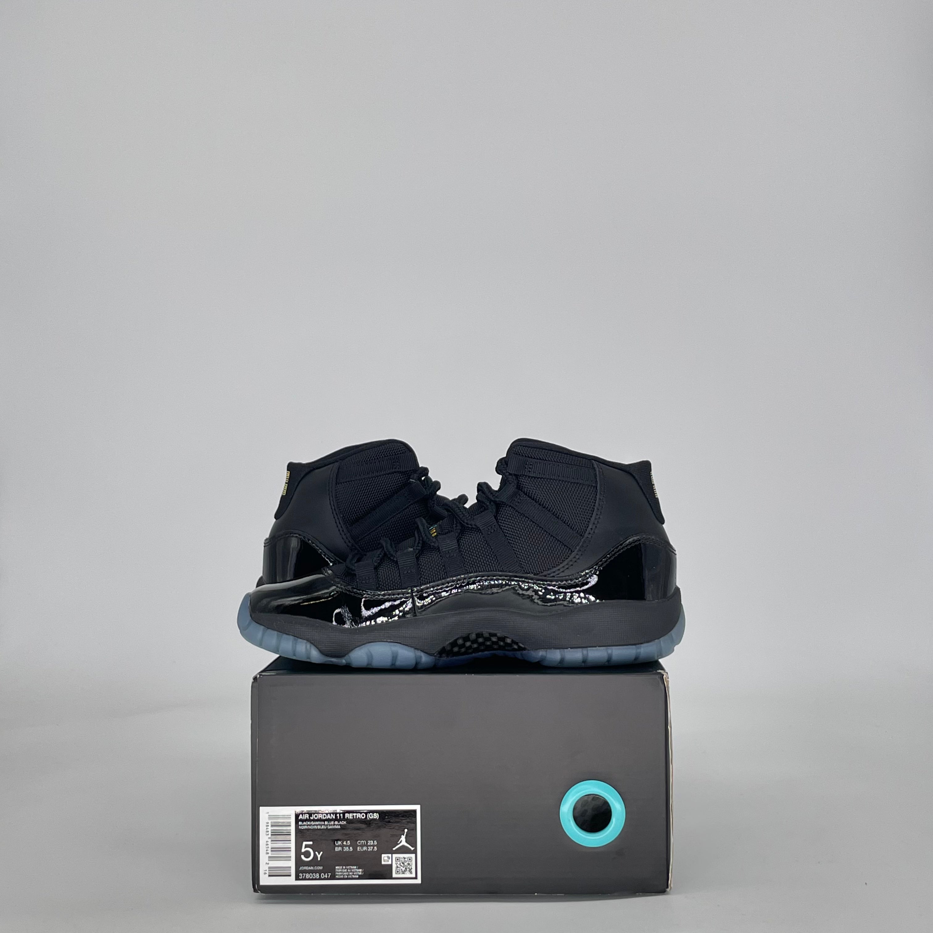 AIR JORDAN 11 GAMMA BLUE 378038-047 SIZE 5/6.5W GS