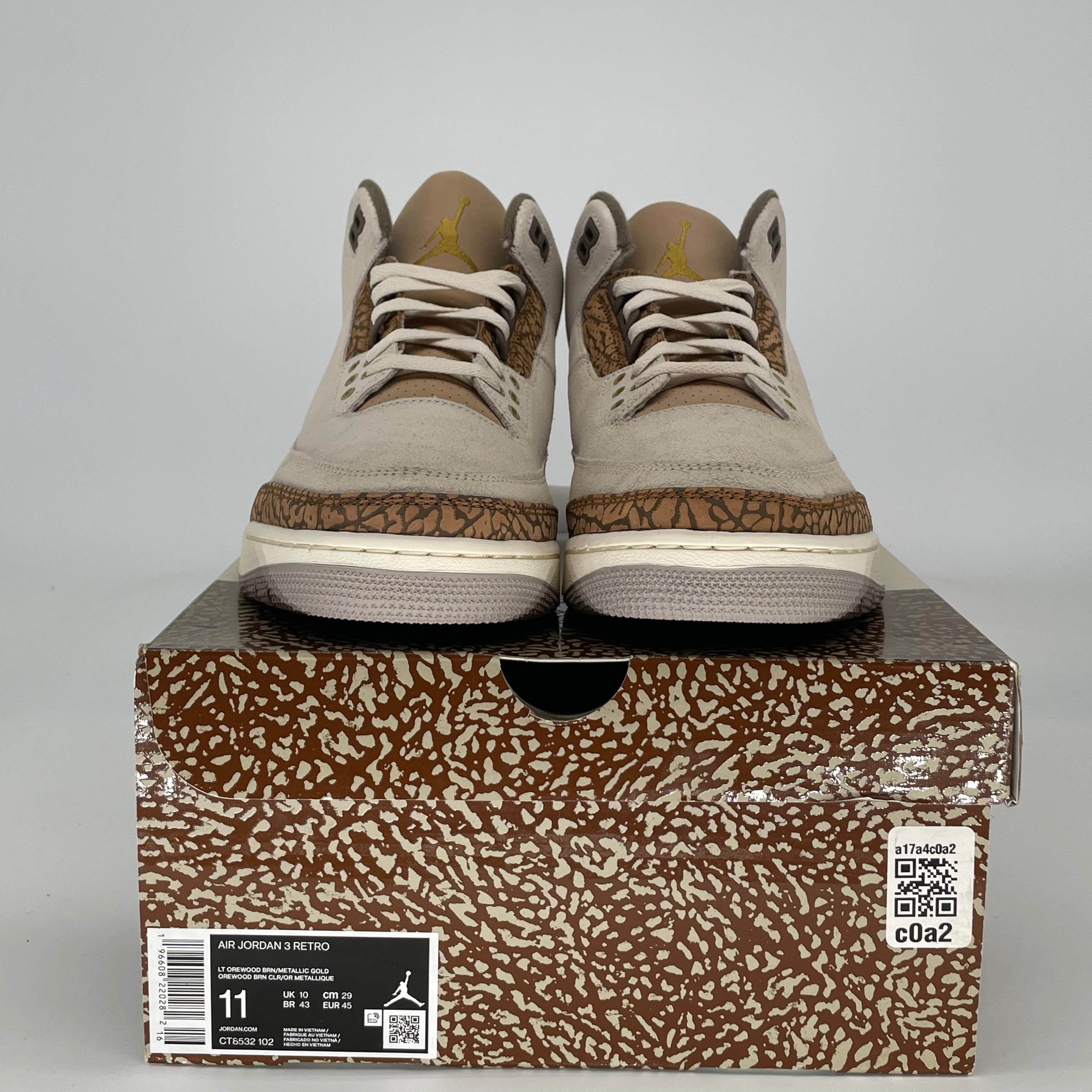 AIR JORDAN 3 PALOMINO CT8532-102 SIZE 11/12.5W