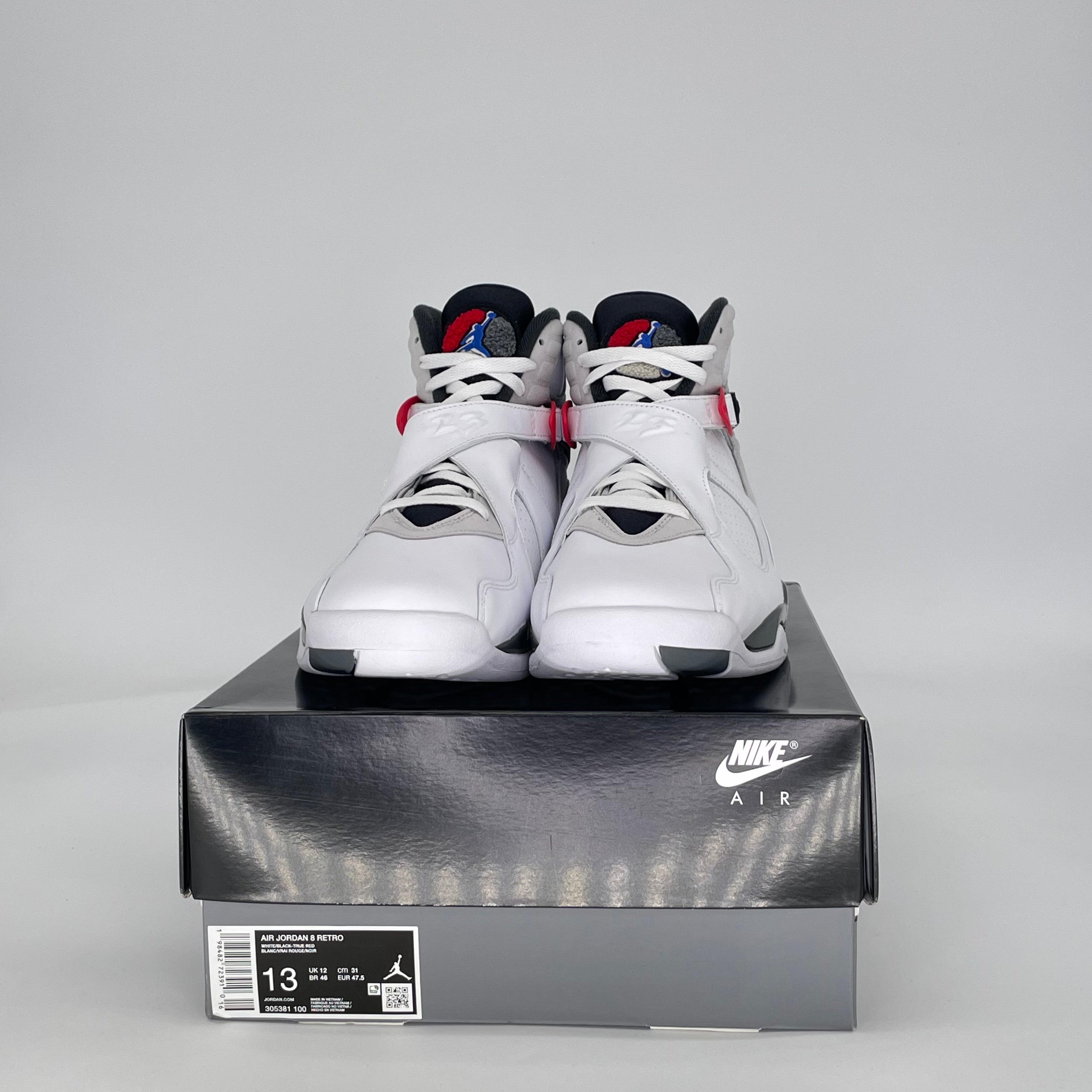 AIR JORDAN 8 WHITE TRUE RED (2025) 305381-100 SIZE 13/14.5W