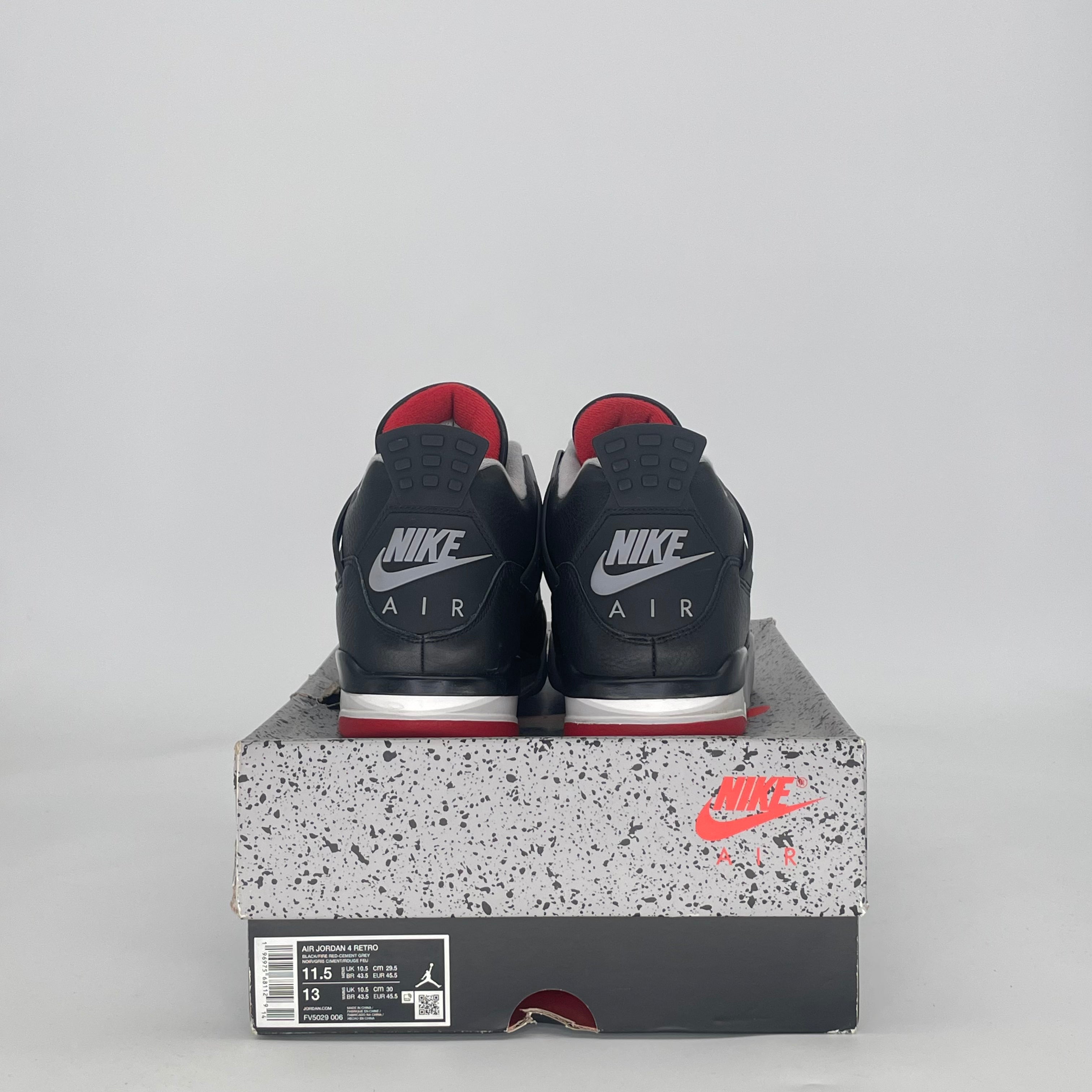 AIR JORDAN 4 BRED REIMAGINED FV5029-006 SIZE 11.5/13W