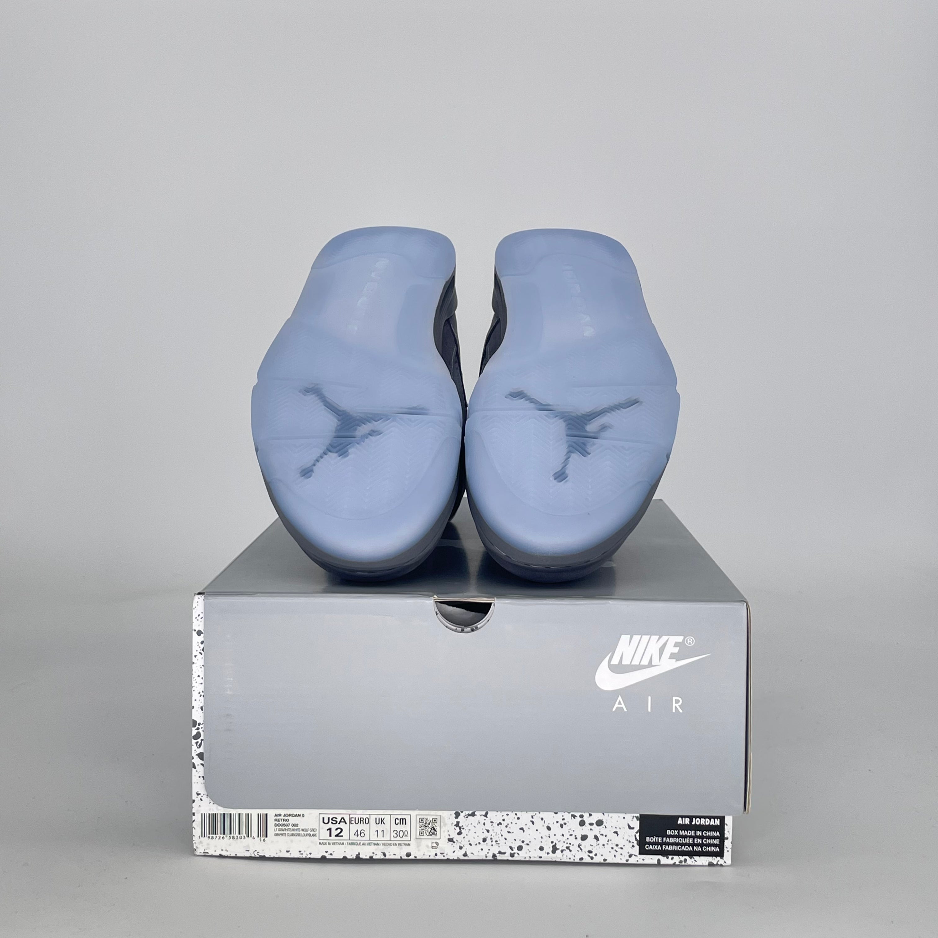 AIR JORDAN 5 WOLF GREY DD0587-002 SIZE 12/13.5W