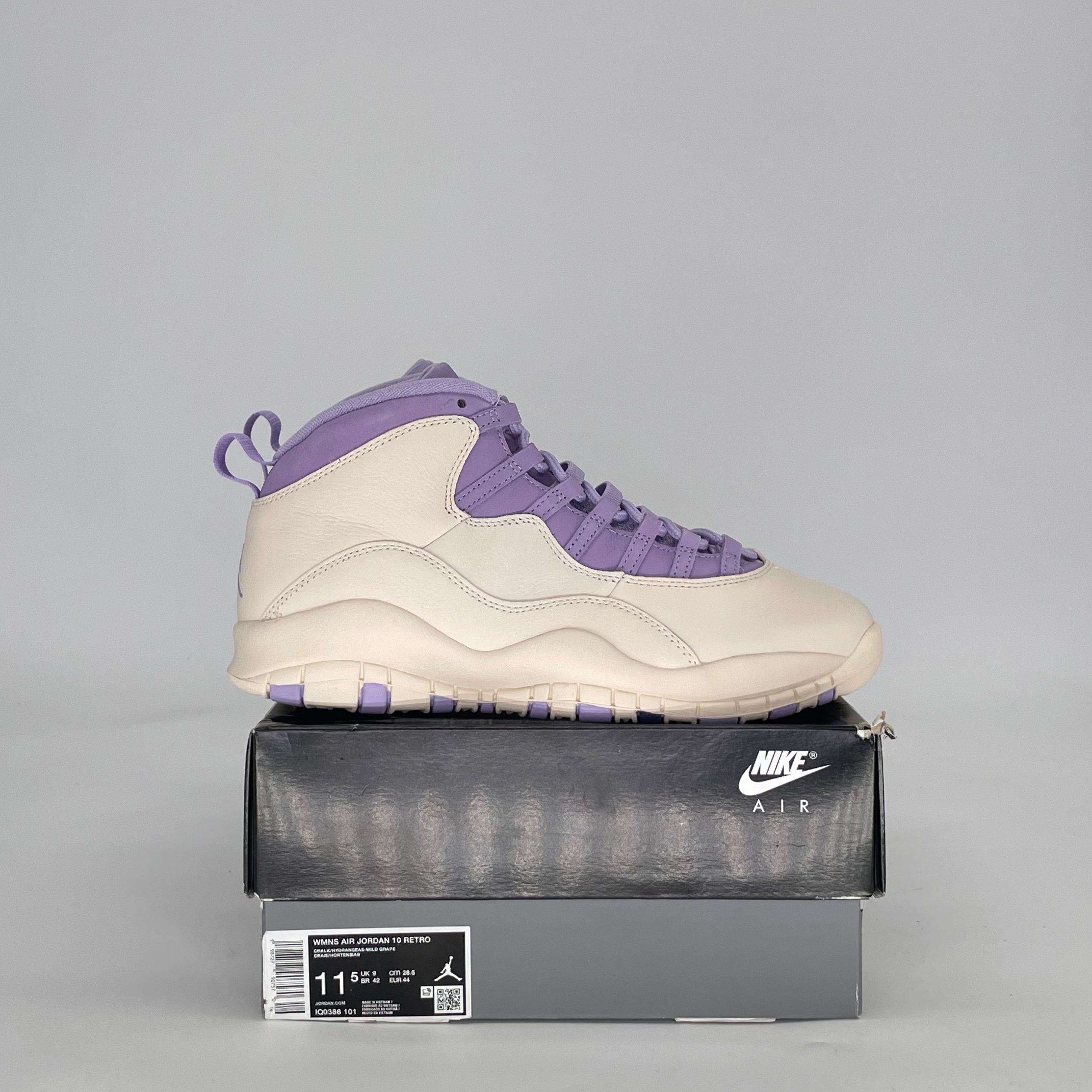 AIR JORDAN 10 HYDRANGEAS IQ0388-101 SIZE 10/11.5W