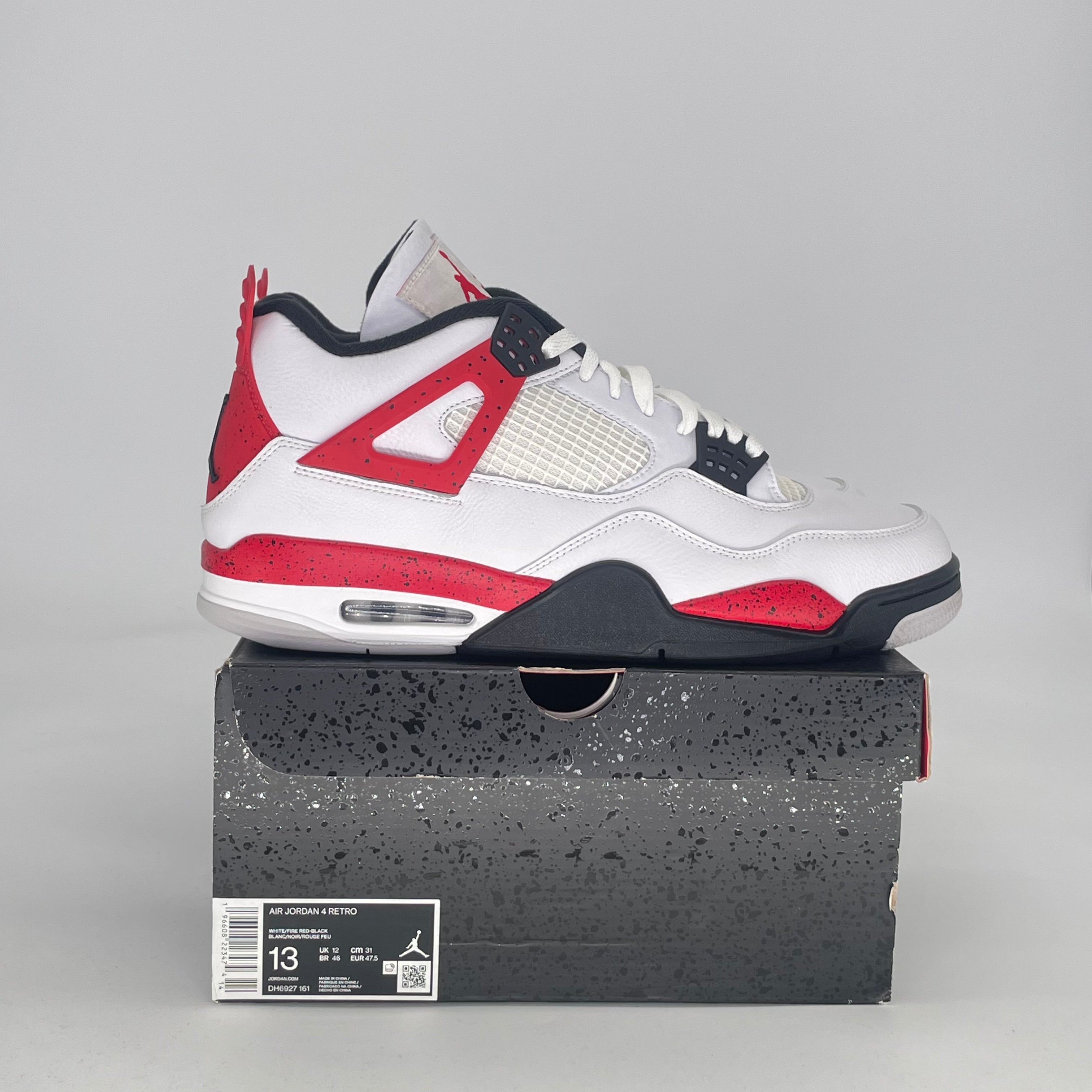 AIR JORDAN 4 RED CEMENT DH6927-161 SIZE 13/14.5W