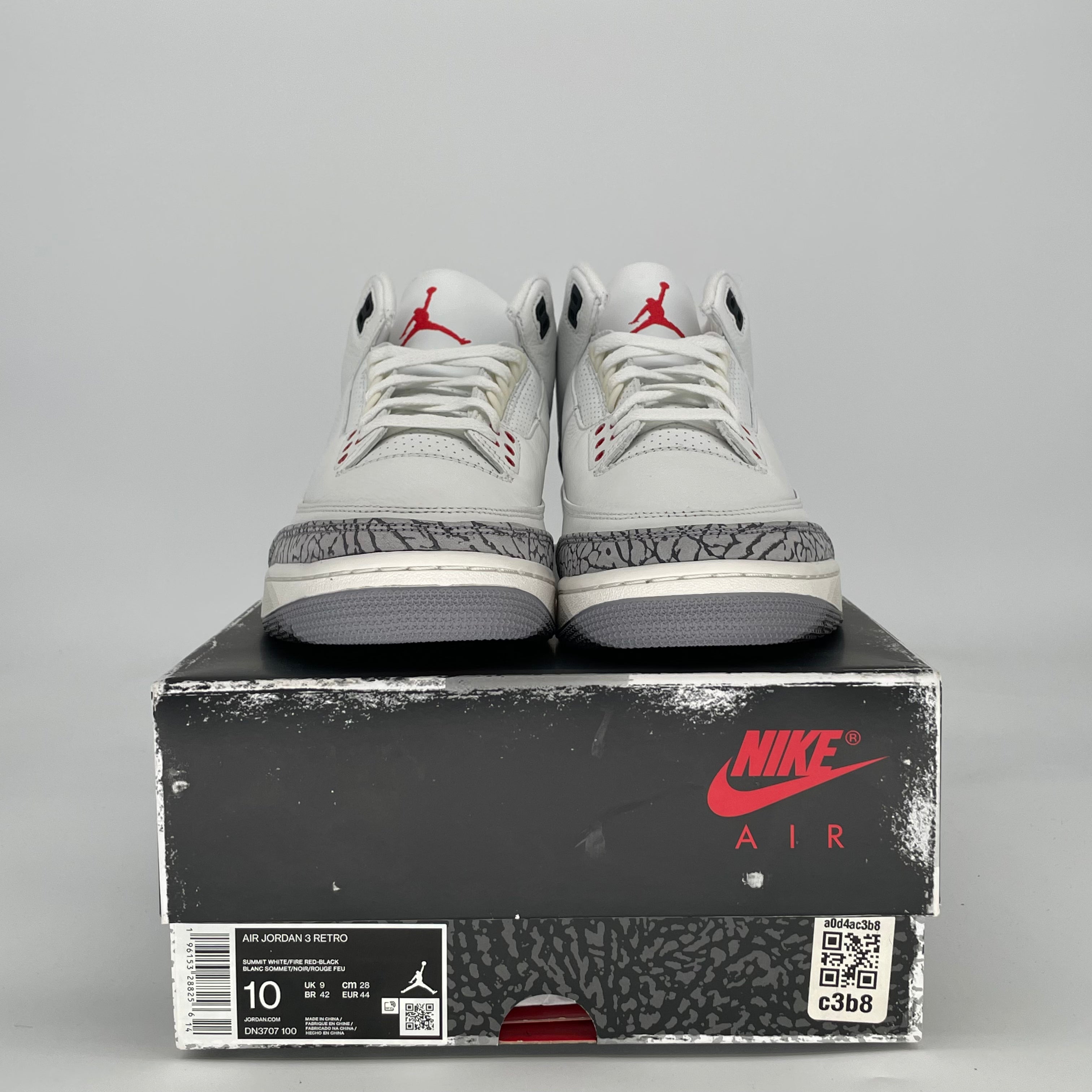 AIR JORDAN 3 WHITE CEMENT REIMAGINED DN3707-100 SIZE 10/11.5W