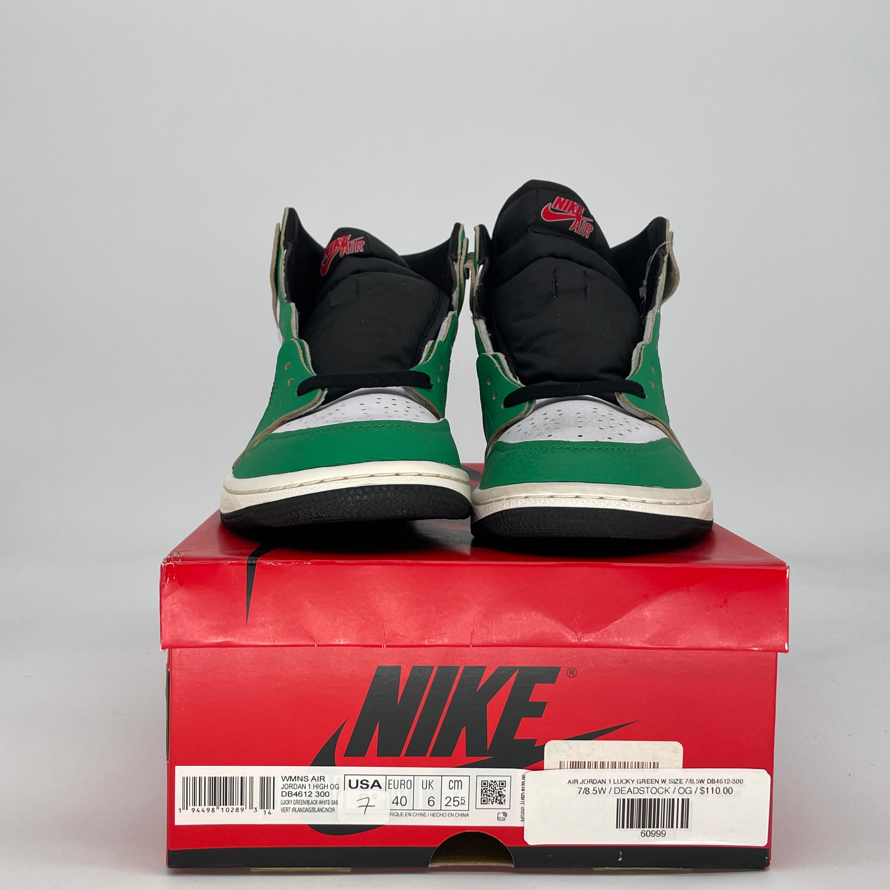 AIR JORDAN 1 LUCKY GREEN W SIZE 7/8.5W DB4612-300
