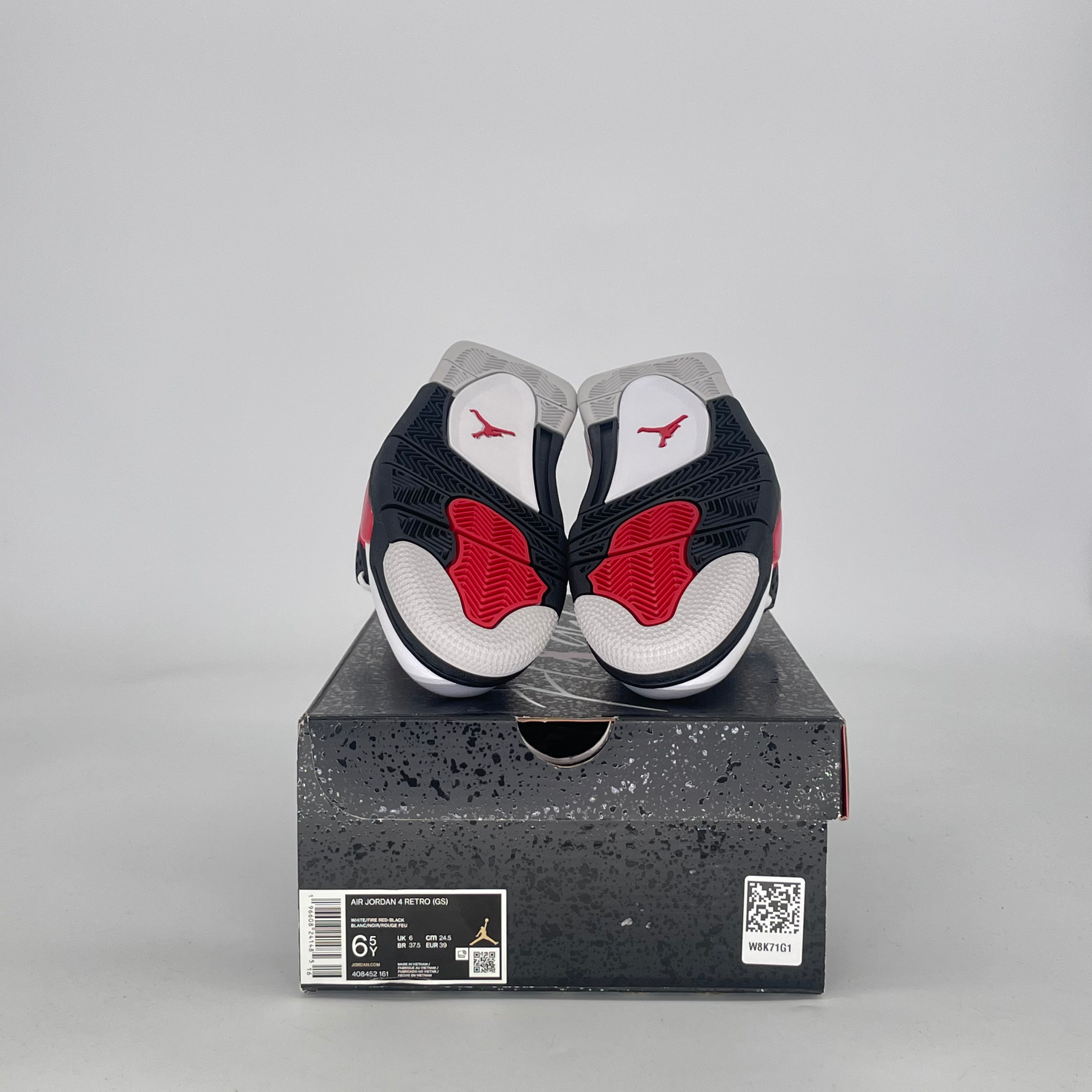 AIR JORDAN 4 RED CEMENT 408452-161 SIZE 6.5/8W GS