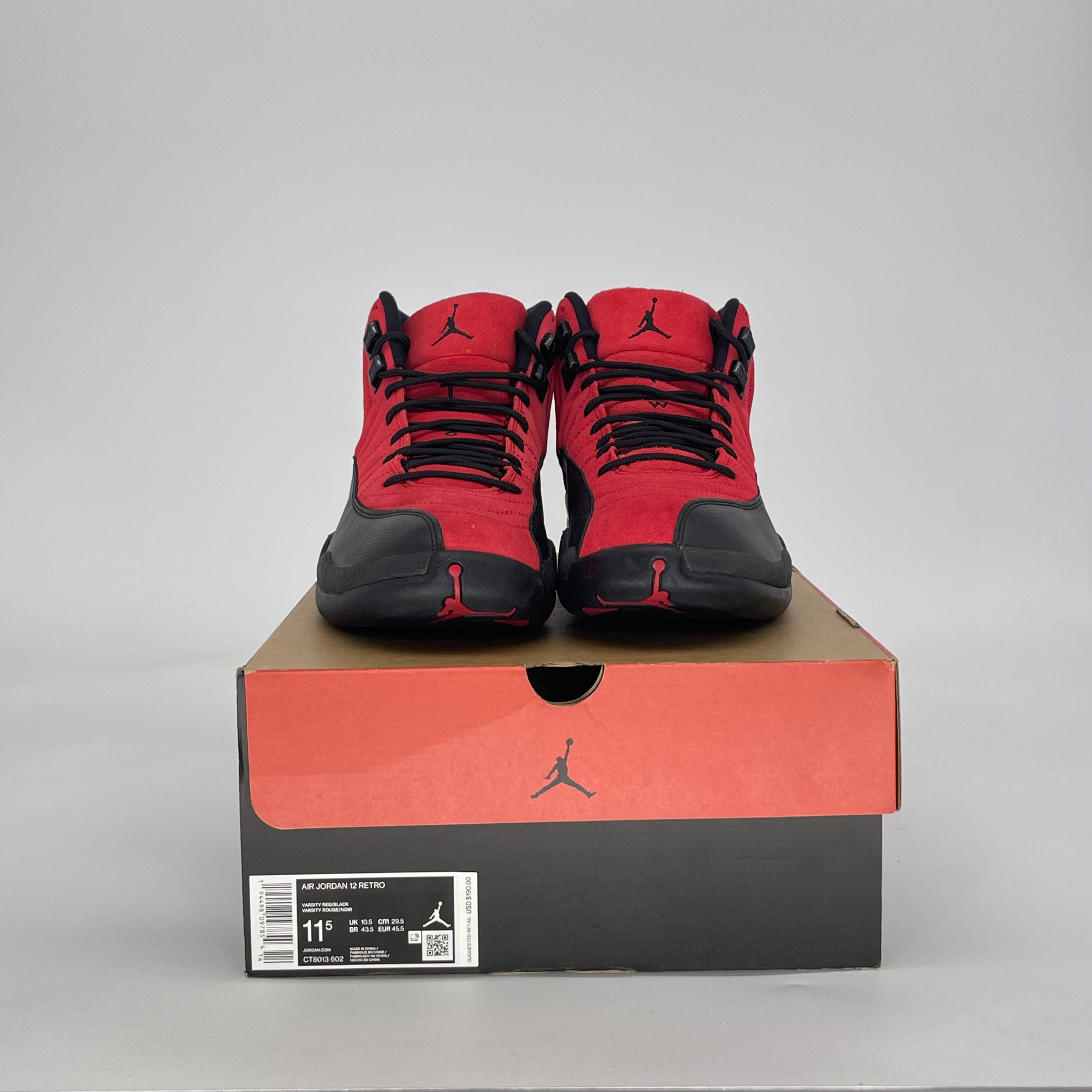AIR JORDAN 12 REVERSE FLU GAME CT8013-602 SIZE 11.5/13W