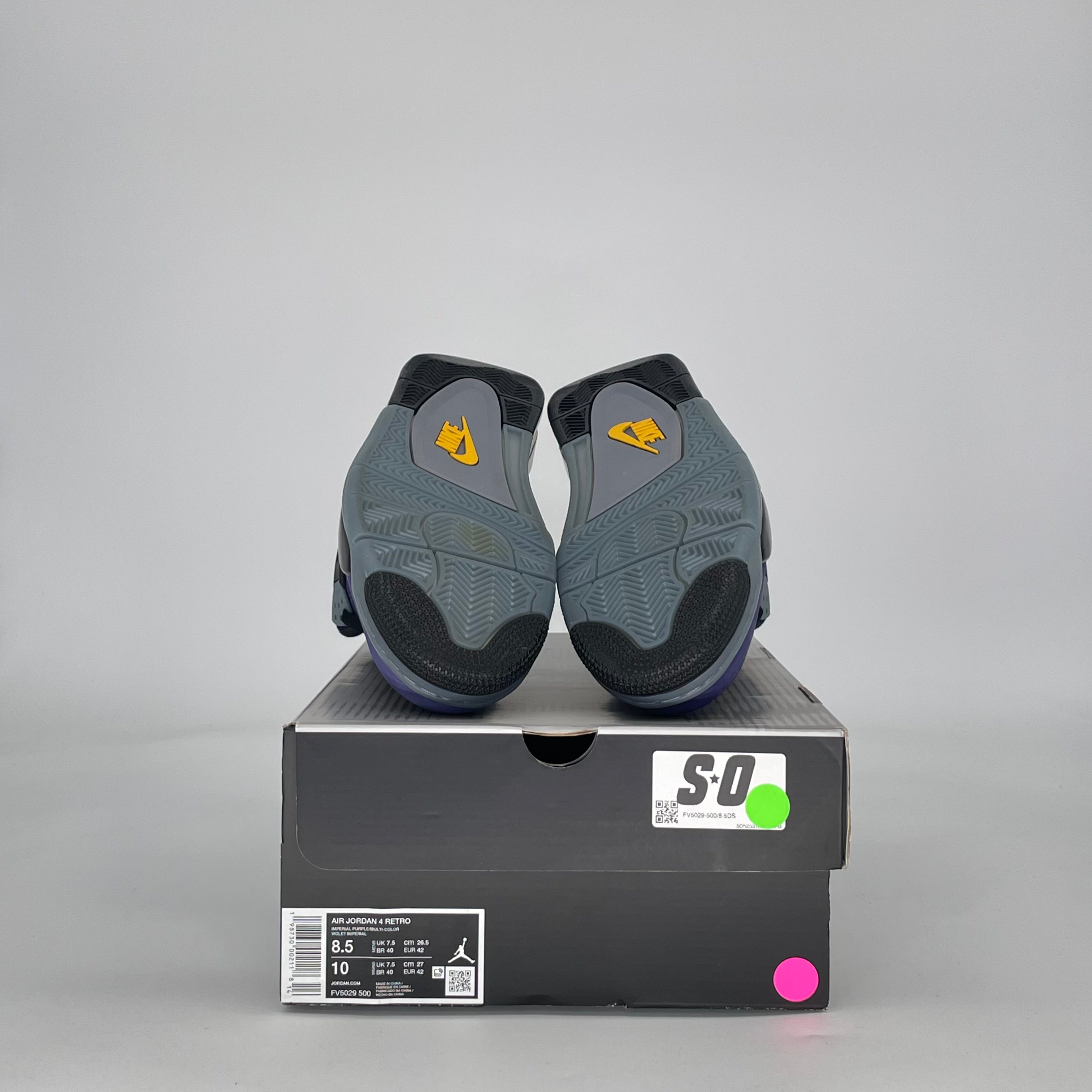 AIR JORDAN 4 LAKERS FV5029-500 SIZE 8.5/10W