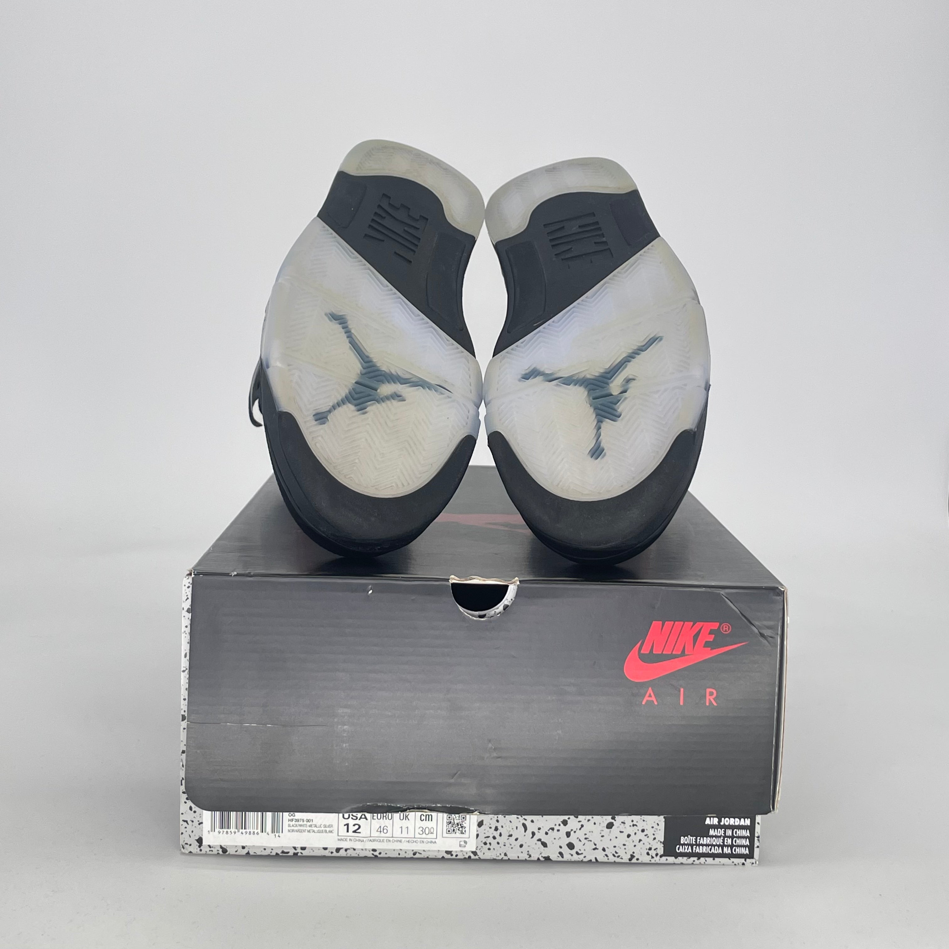 AIR JORDAN 5 BLACK METALLIC REIMAGINED HF3975-001 SIZE 12/13.5W
