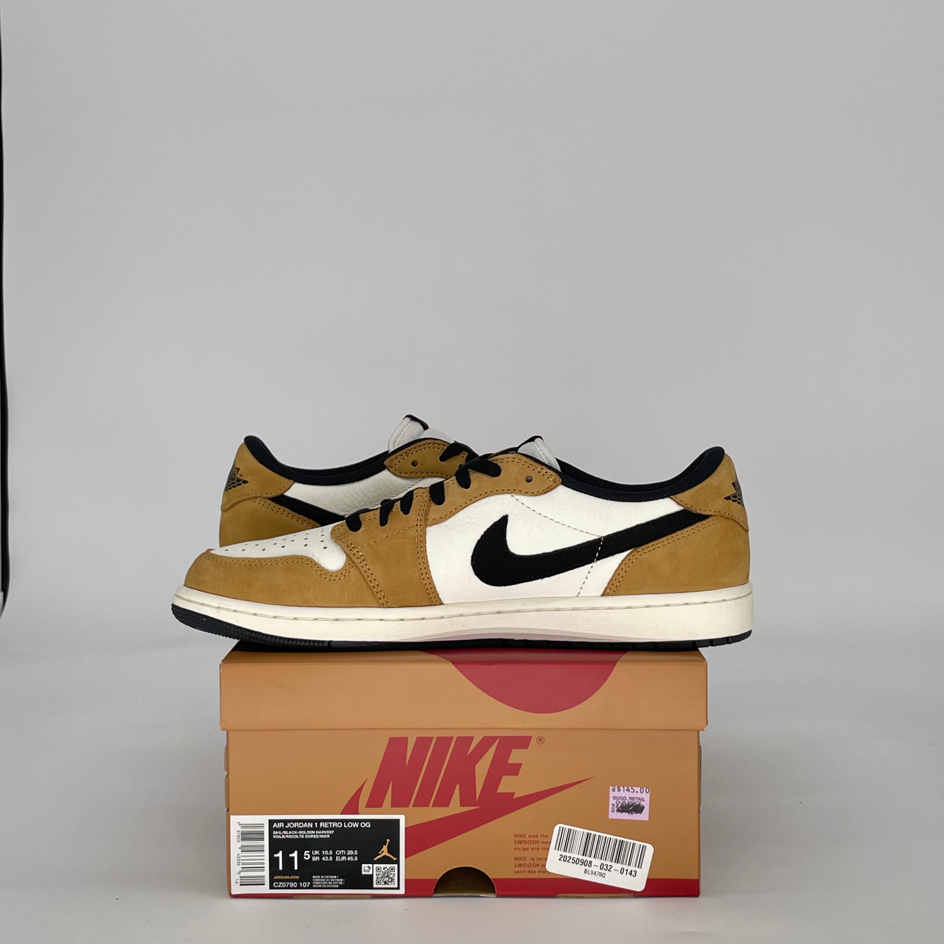 AIR JORDAN 1 LOW ROOKIE OF THE YEAR CZ0790-107 SIZE 11.5/13W