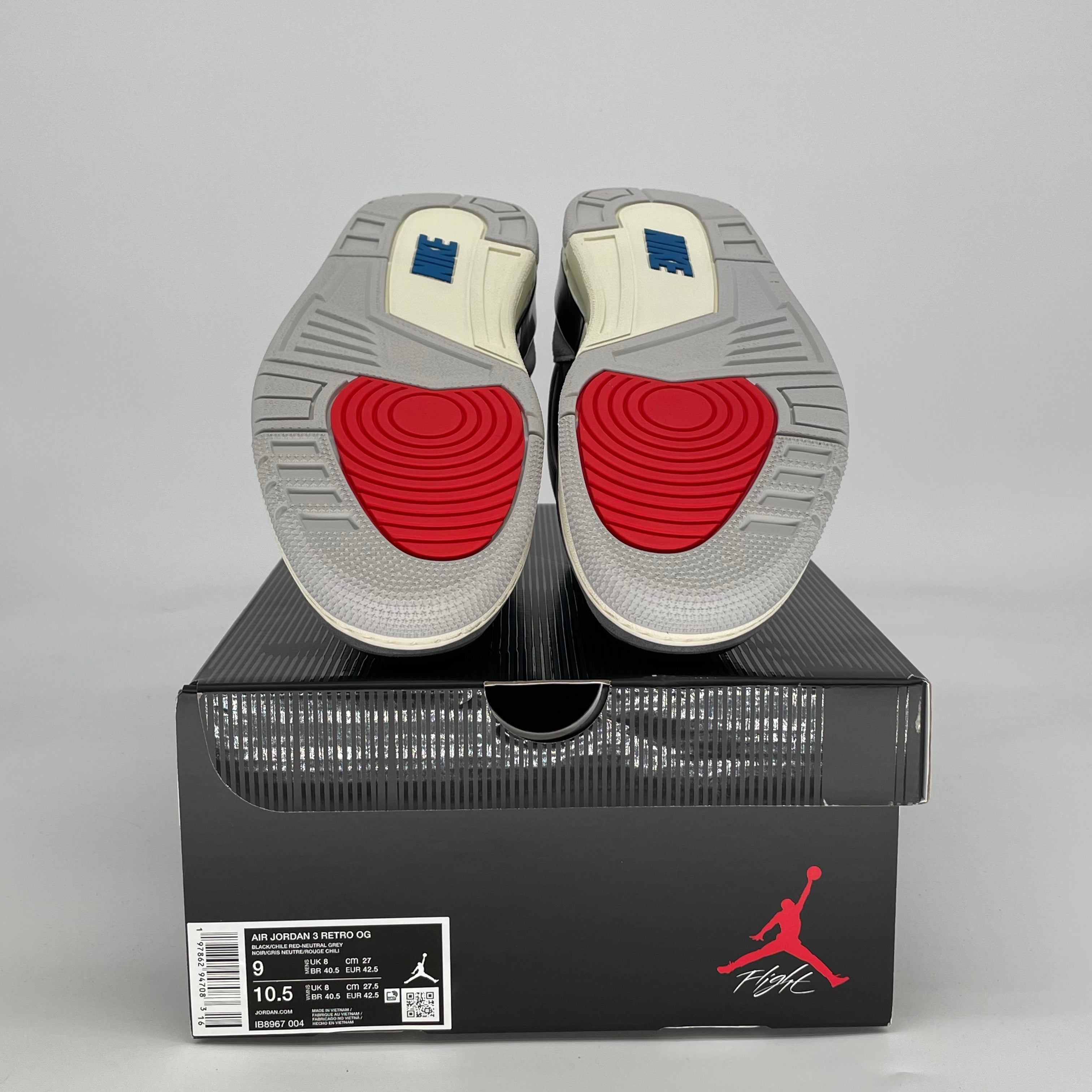 AIR JORDAN 3 RARE AIR IB8967-004 SIZE 9/10.5W