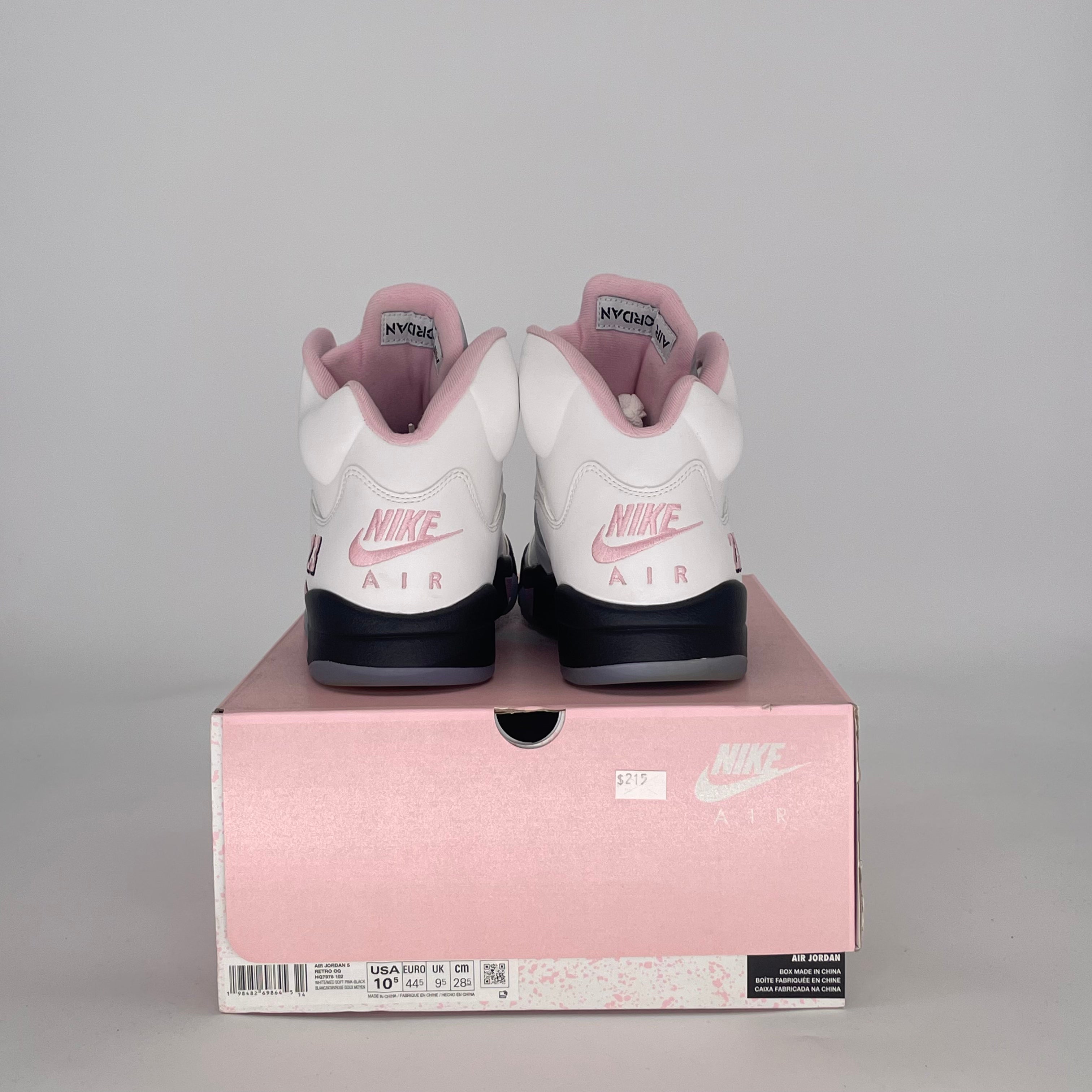 AIR JORDAN 5 MEDIUM SOFT PINK HQ7978-102 SIZE 10.5/12W
