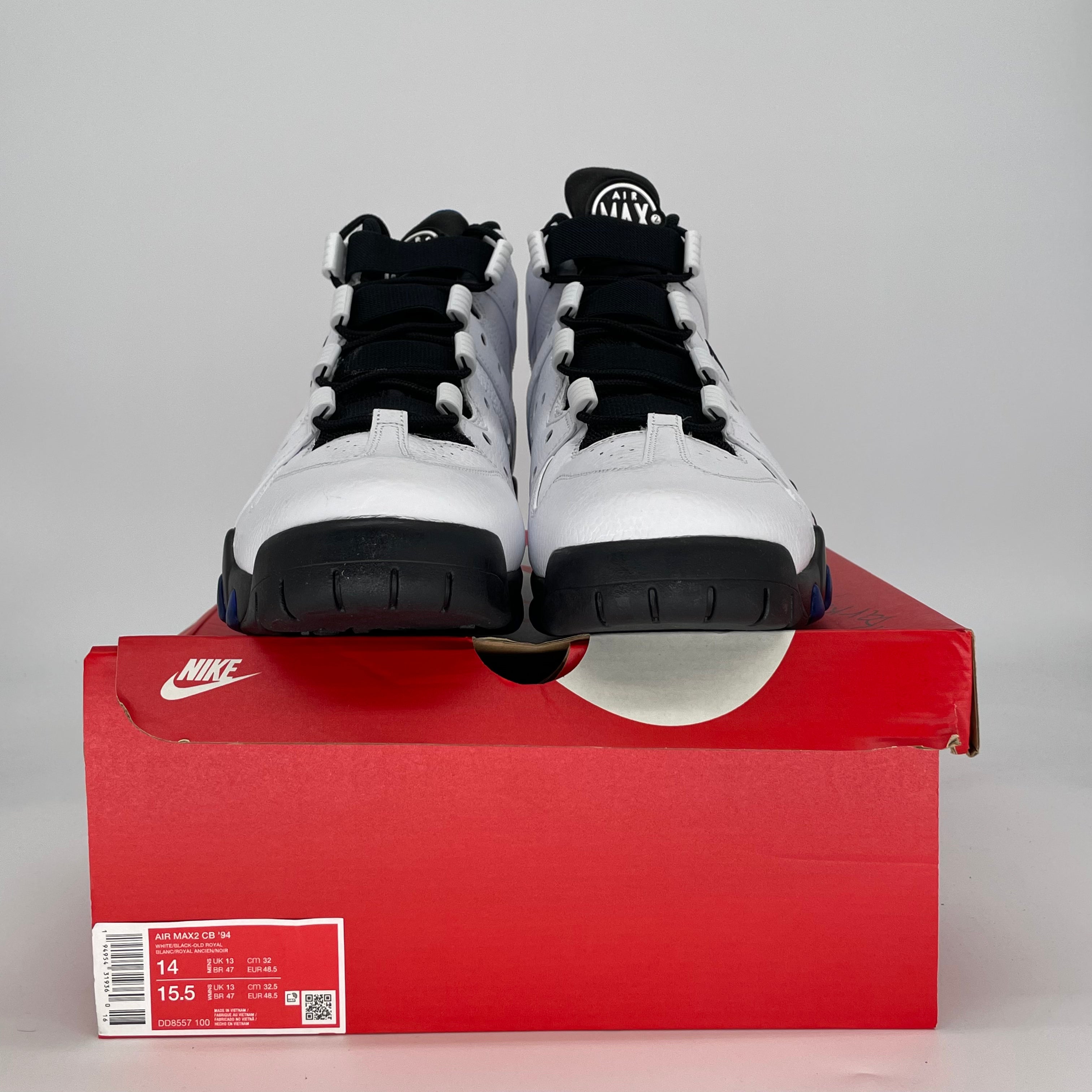 NIKE AIR MAX 2 CB 94 WHITE OLD ROYAL DD8557-100 SIZE 14/15.5W
