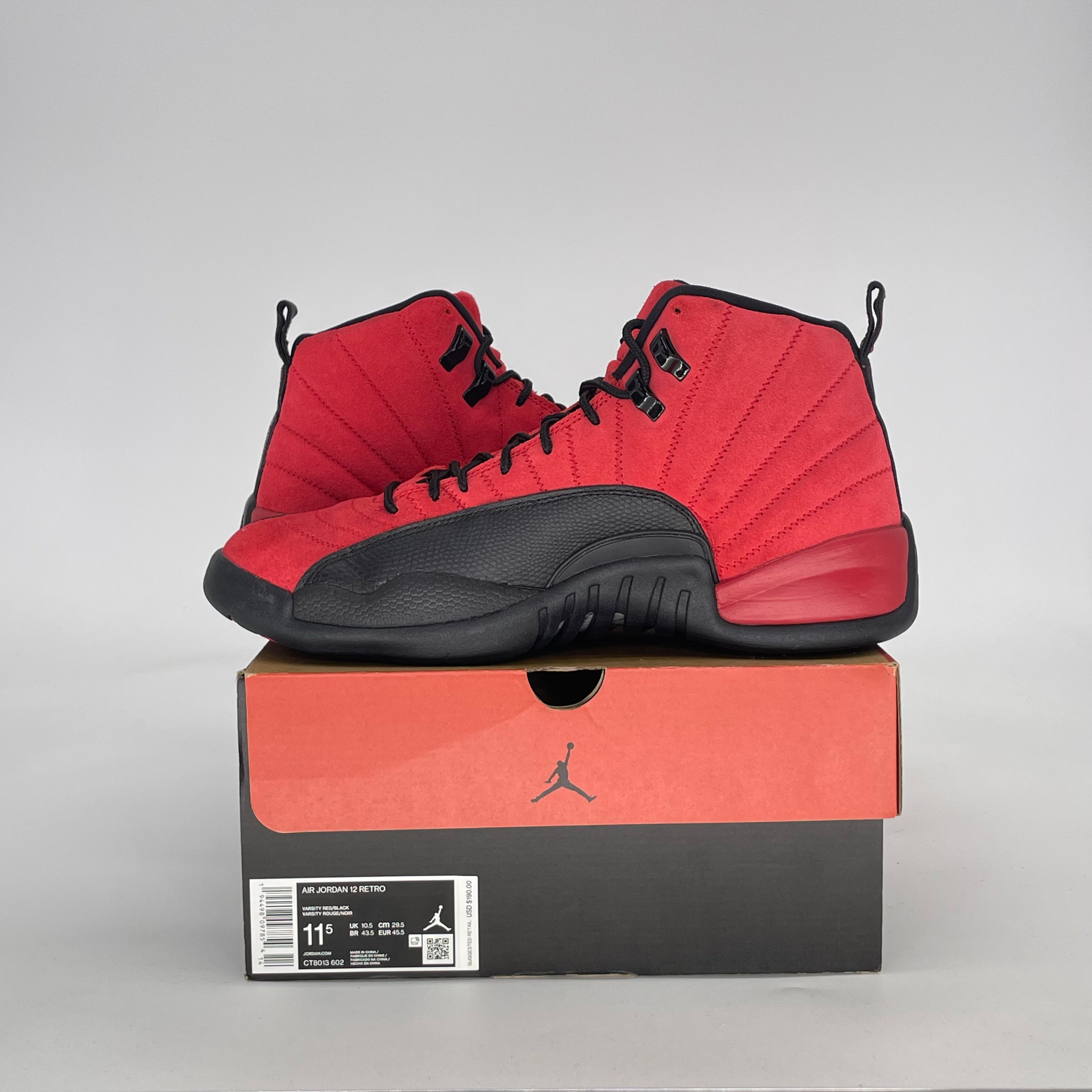 AIR JORDAN 12 REVERSE FLU GAME CT8013-602 SIZE 11.5/13W