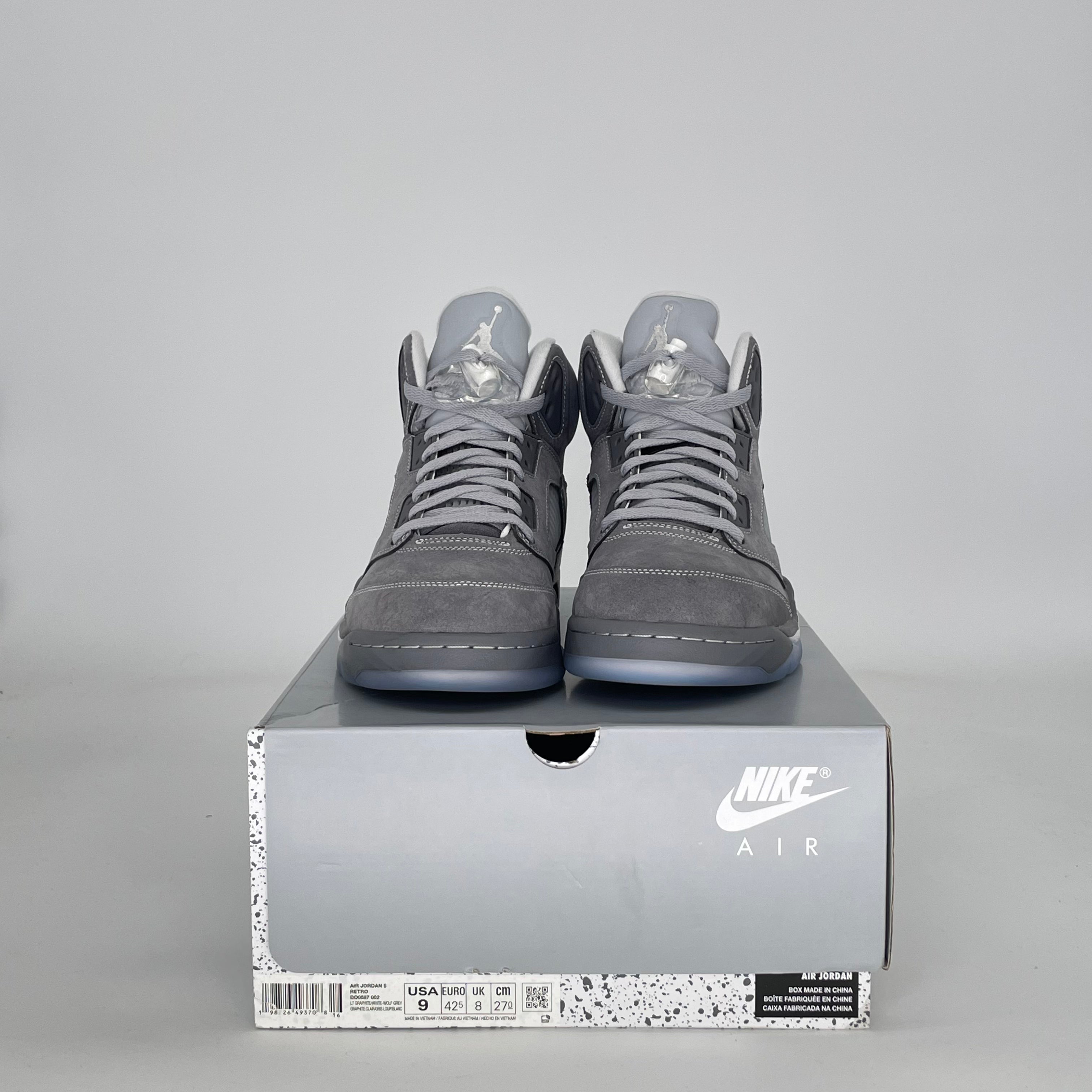 AIR JORDAN 5 WOLF GREY DD0587-002 SIZE 9/10.5W