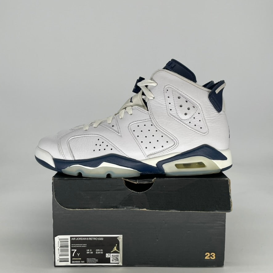 AIR JORDAN 6 MIDNIGHT NAVY 384665-141 SIZE 7/8.5W