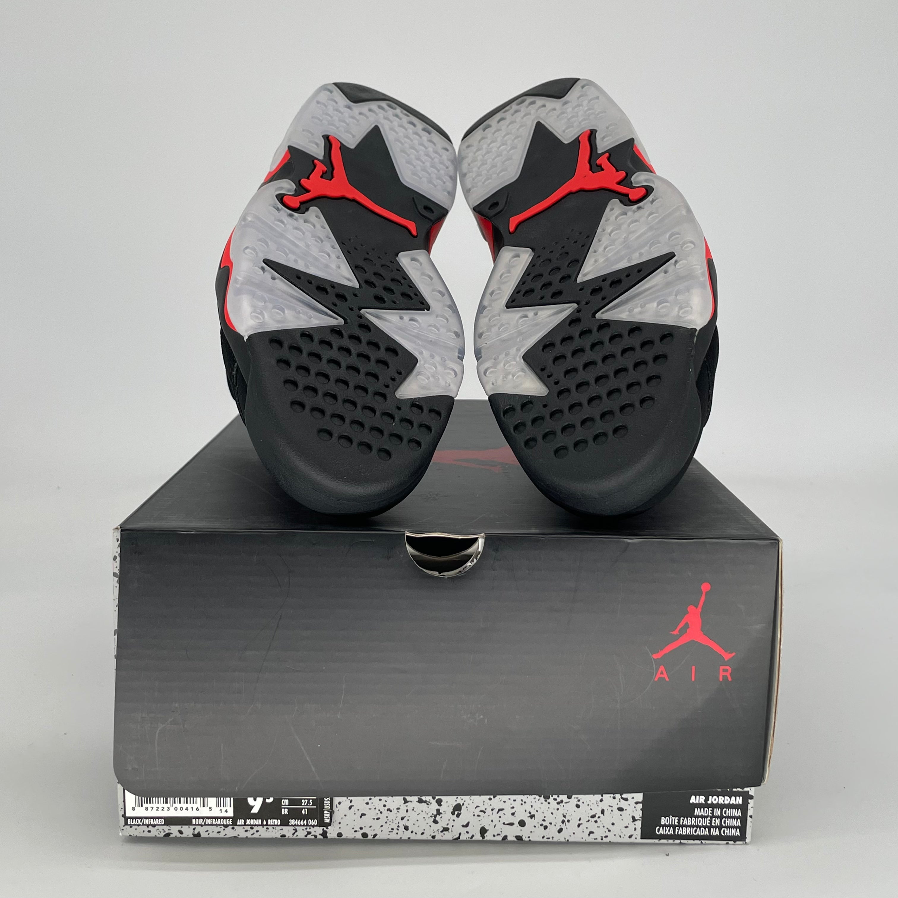 AIR JORDAN 6 BLACK INFRARED 384664-060 SIZE 9.5/11W