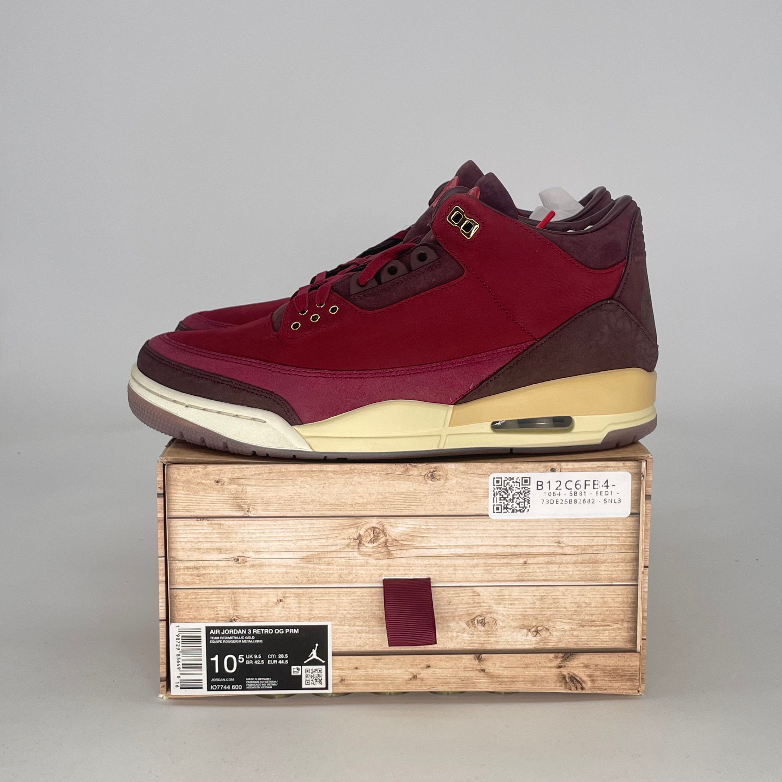 AIR JORDAN 3 BIN23 IO7744-600 SIZE 10.5/12W