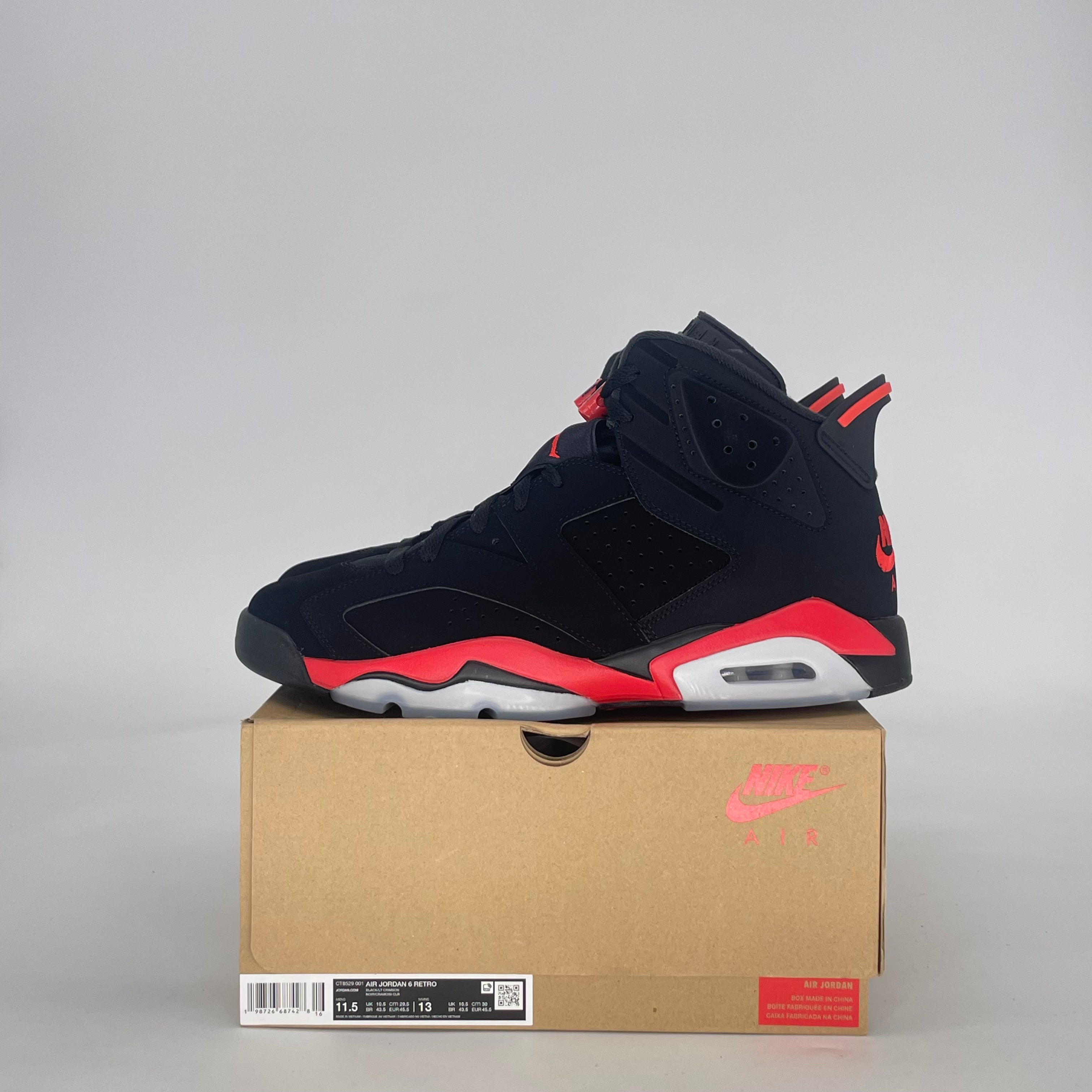 AIR JORDAN 6 INFRARED SALESMAN CT8529-001 SIZE 11.5/13W