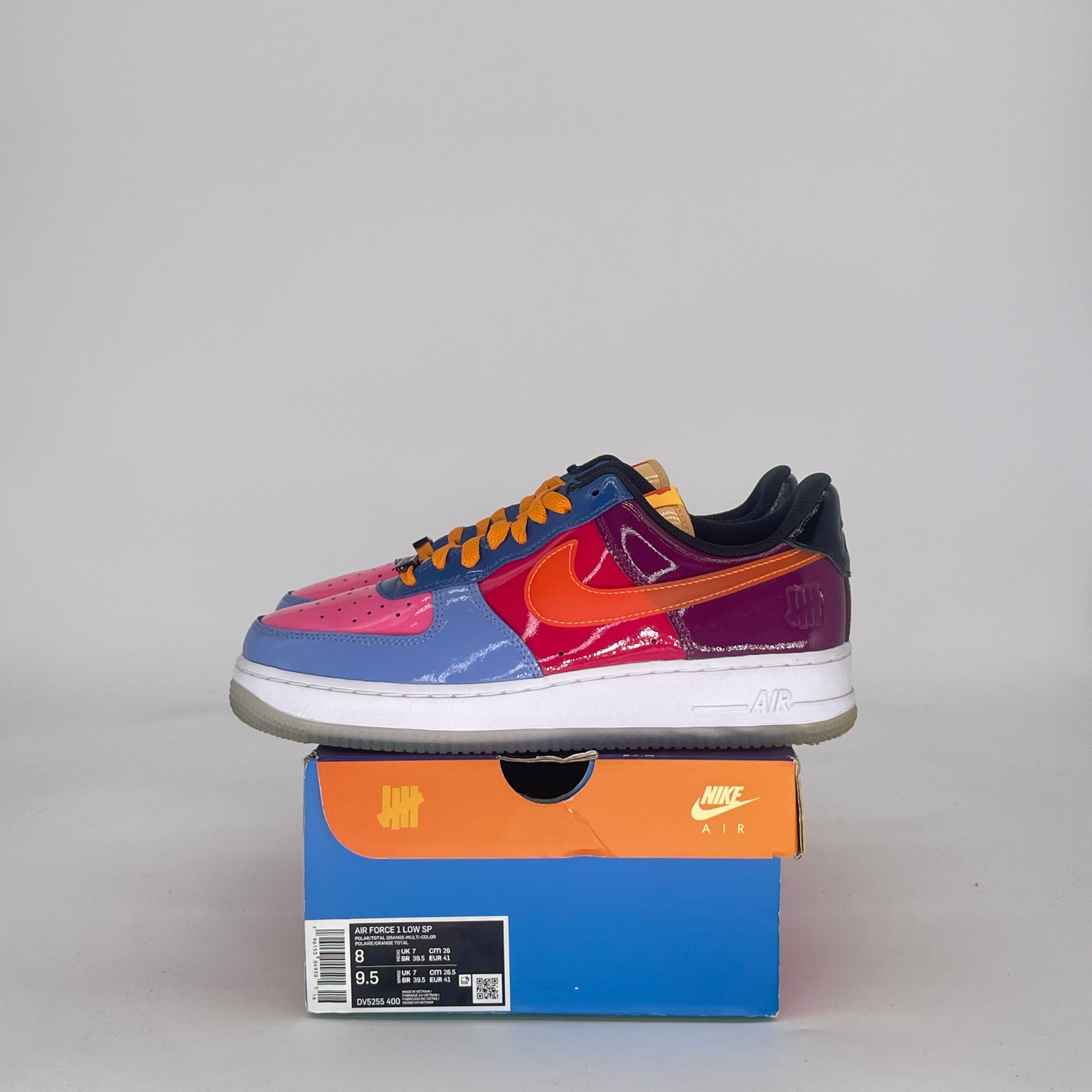 NIKE AIR FORCE 1 LOW UNDEFEATED MULTI-PATENT TOTAL ORANGE DV5255-400 SIZE 8/9.5W