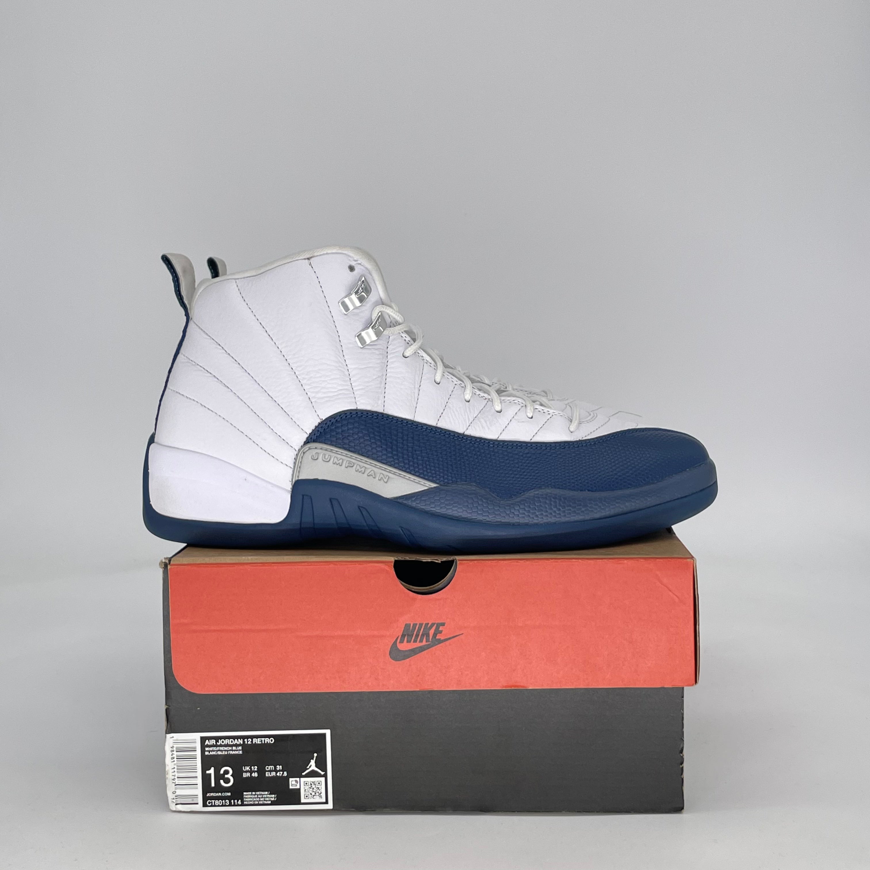 AIR JORDAN 12 FRENCH BLUE CT8013-114 SIZE 13/14.5W