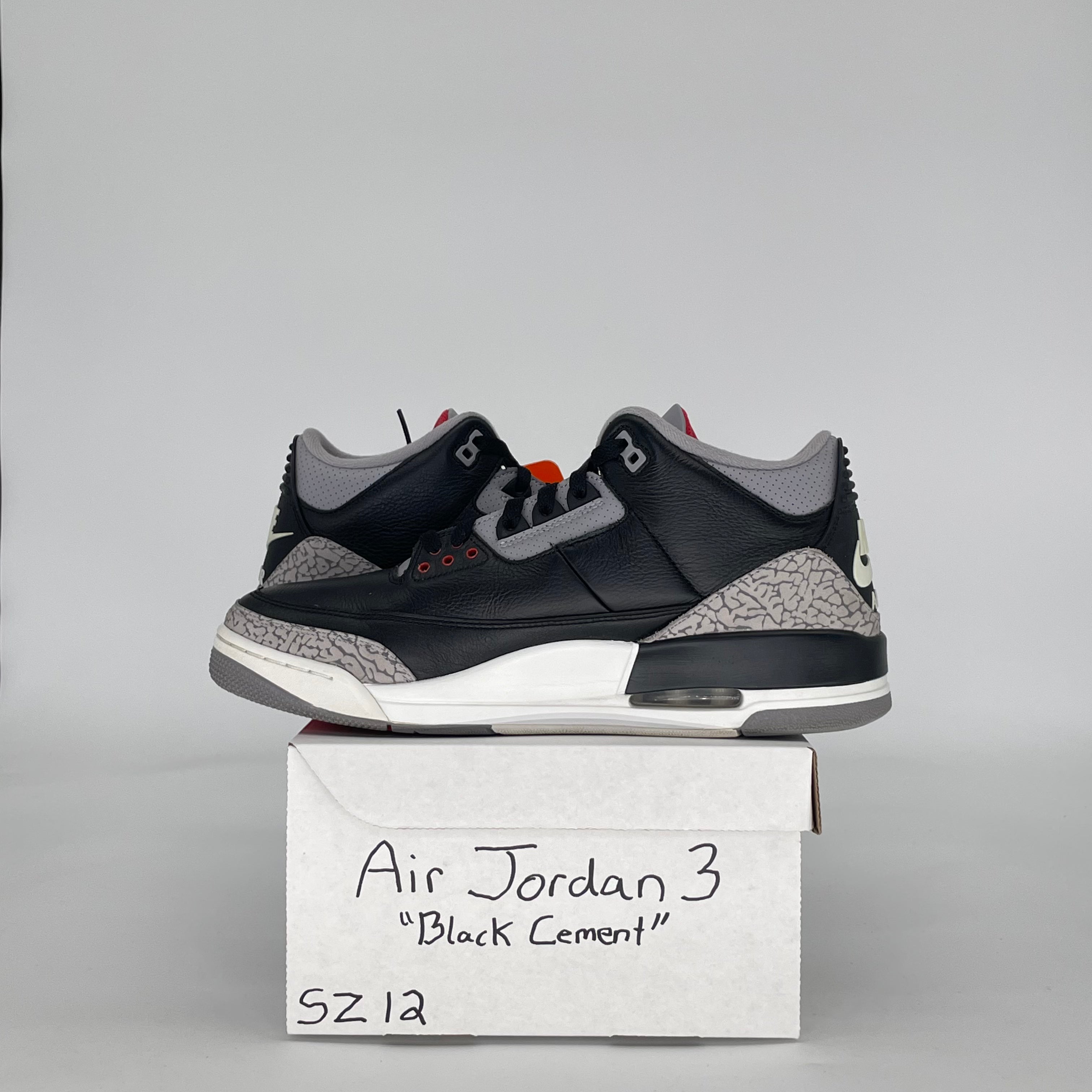 AIR JORDAN 3 BLACK CEMENT DN3707-010 SIZE 12/13.5W
