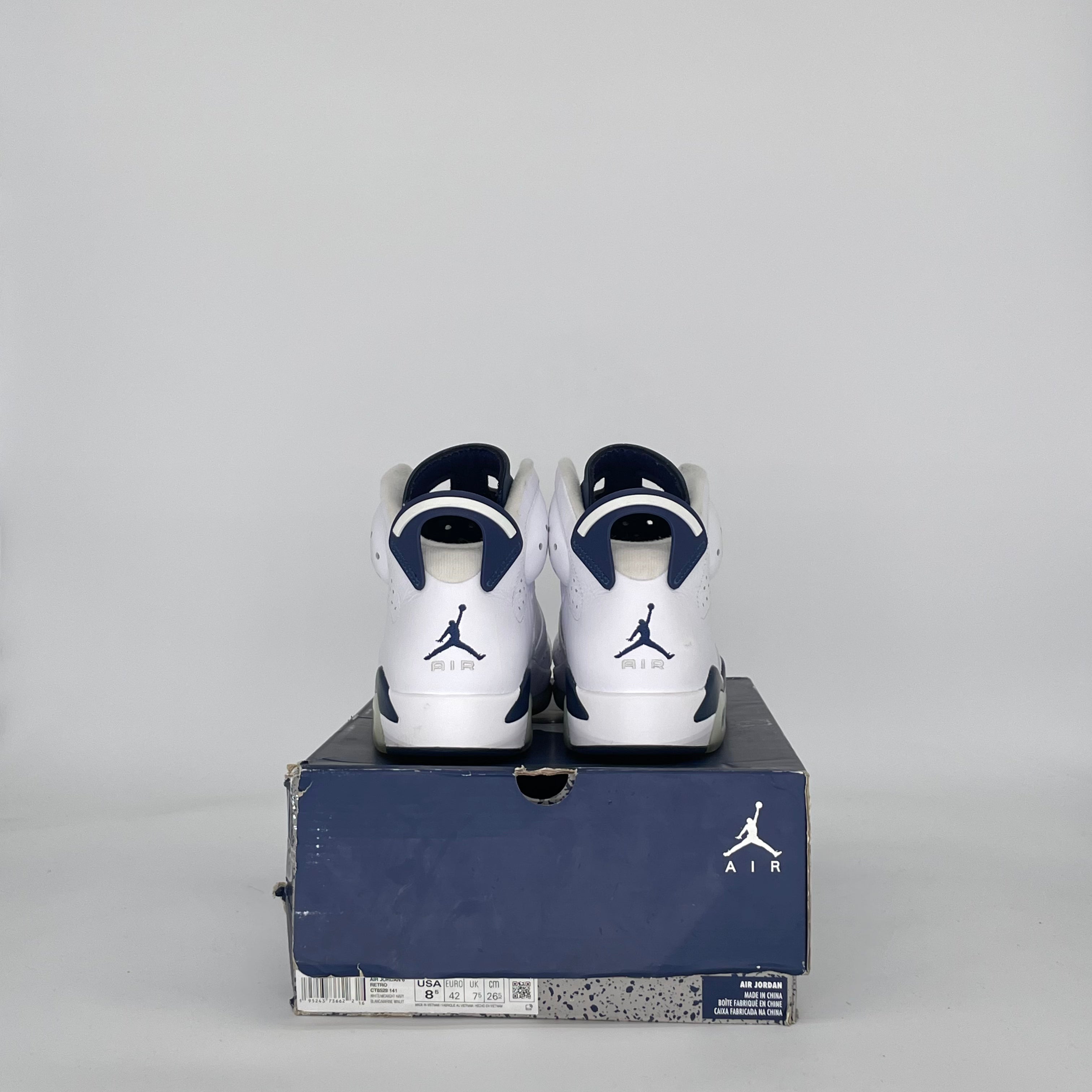 AIR JORDAN 6 MIDNIGHT NAVY (2022) CT8529-141 SIZE 8.5/10W