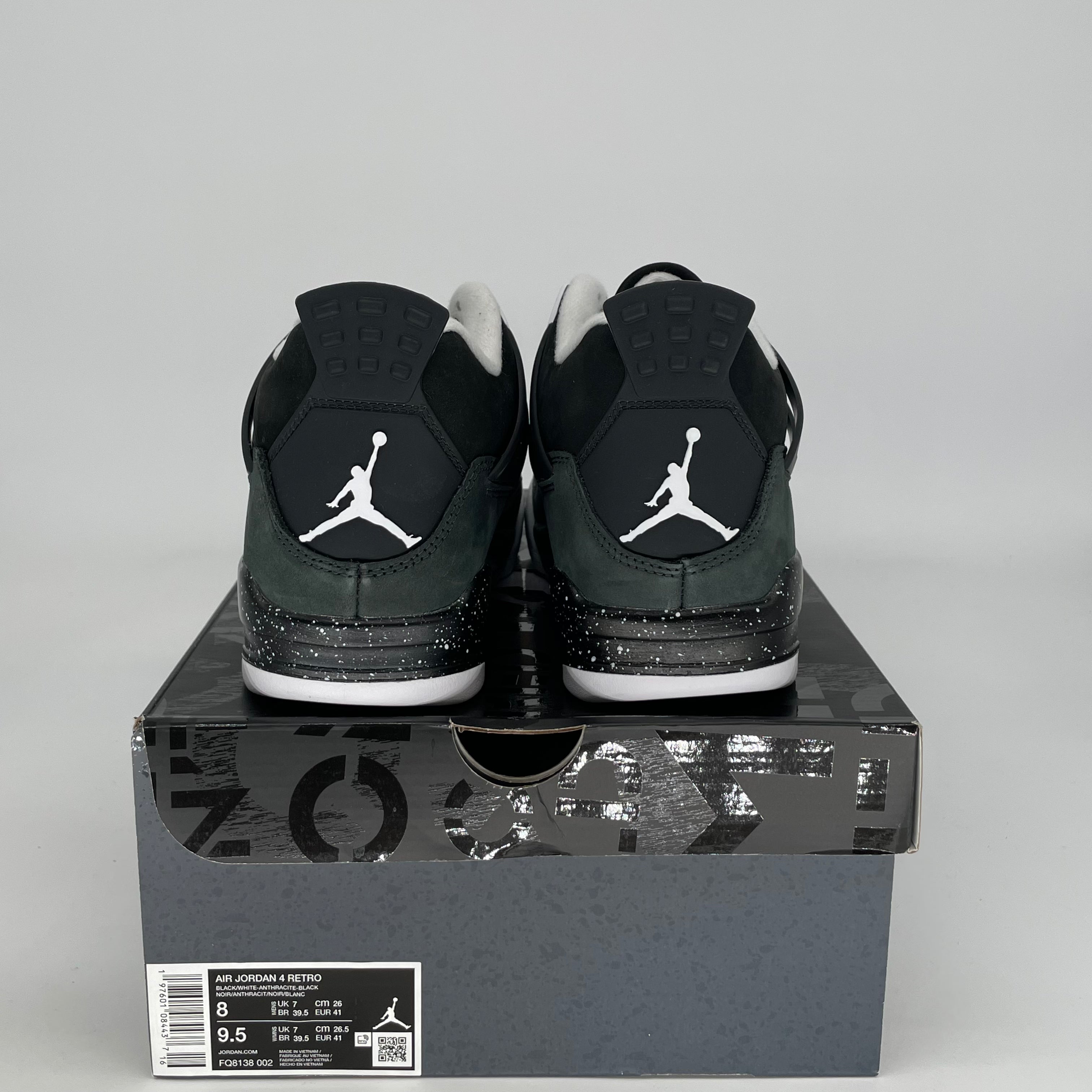 AIR JORDAN 4 FEAR FQ8138-002 SIZE 8/9.5W