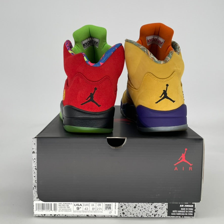 AIR JORDAN 5 WHAT THE CZ5725-700 SIZE 9.5/11W