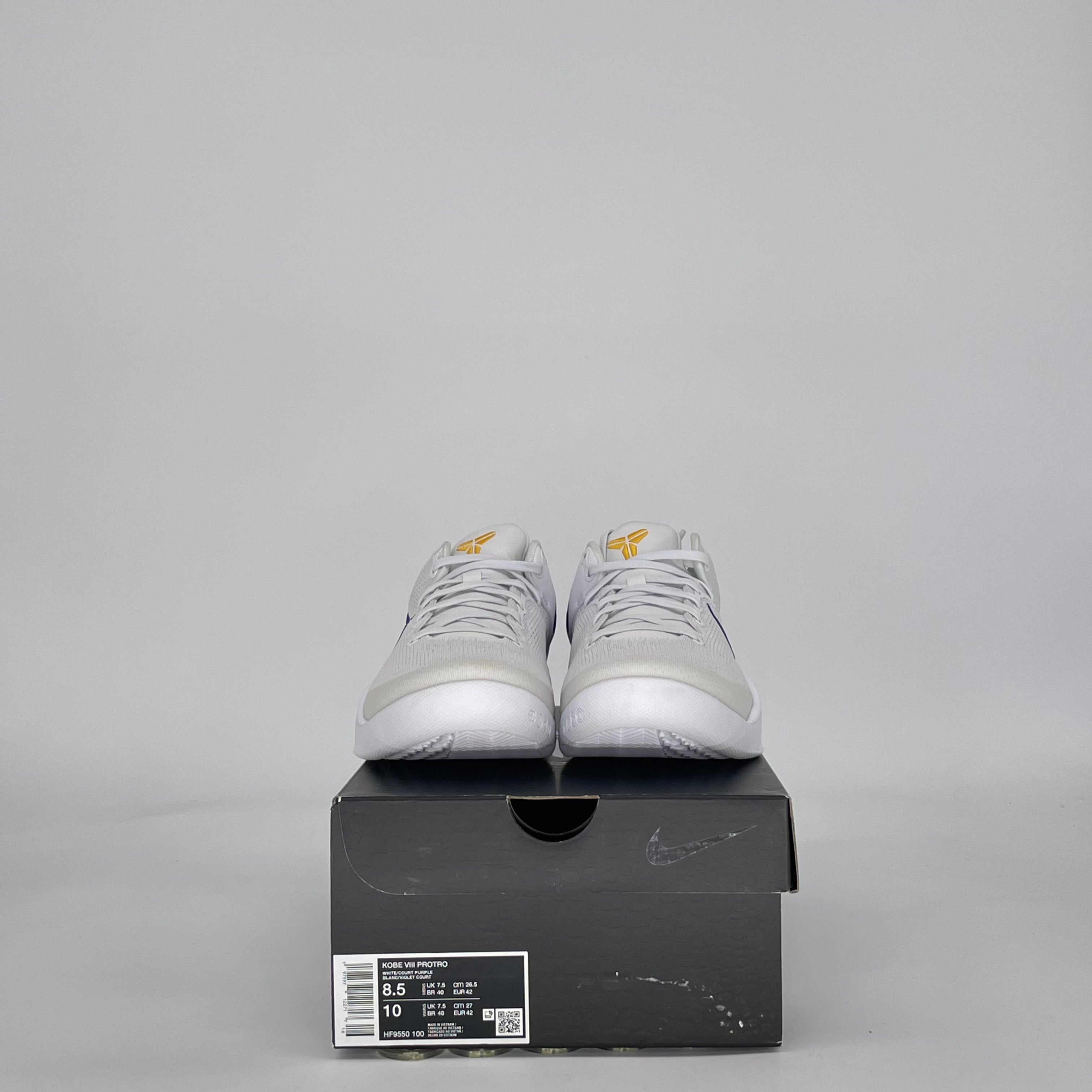 NIKE KOBE 8 PROTRO LAKERS HOME HF9550-100 SIZE 8.5/10W