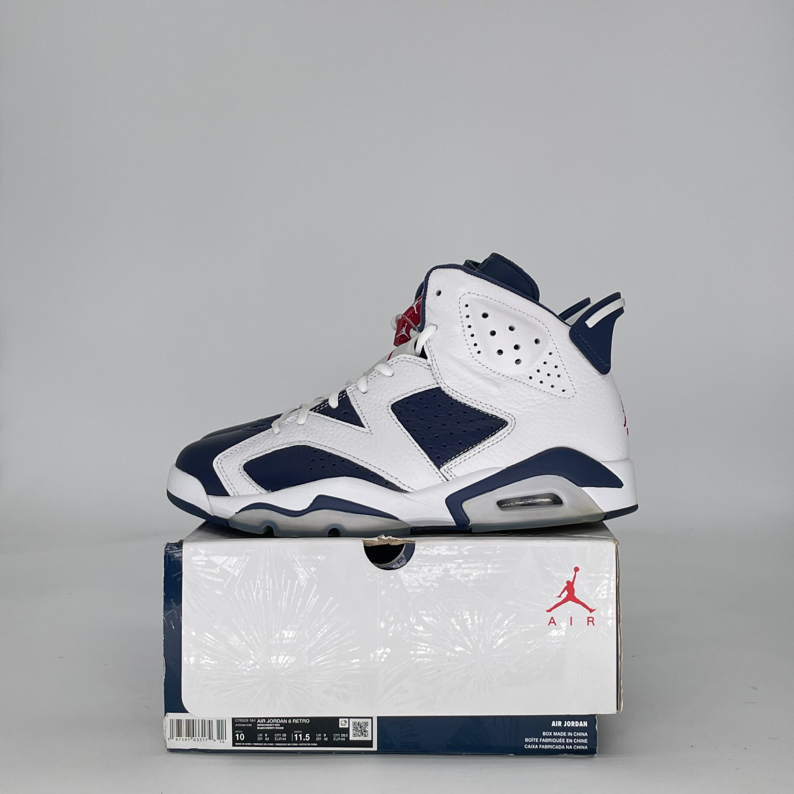 AIR JORDAN 6 OLYMPIC (2024) CT8529-164 SIZE 10/11.5W