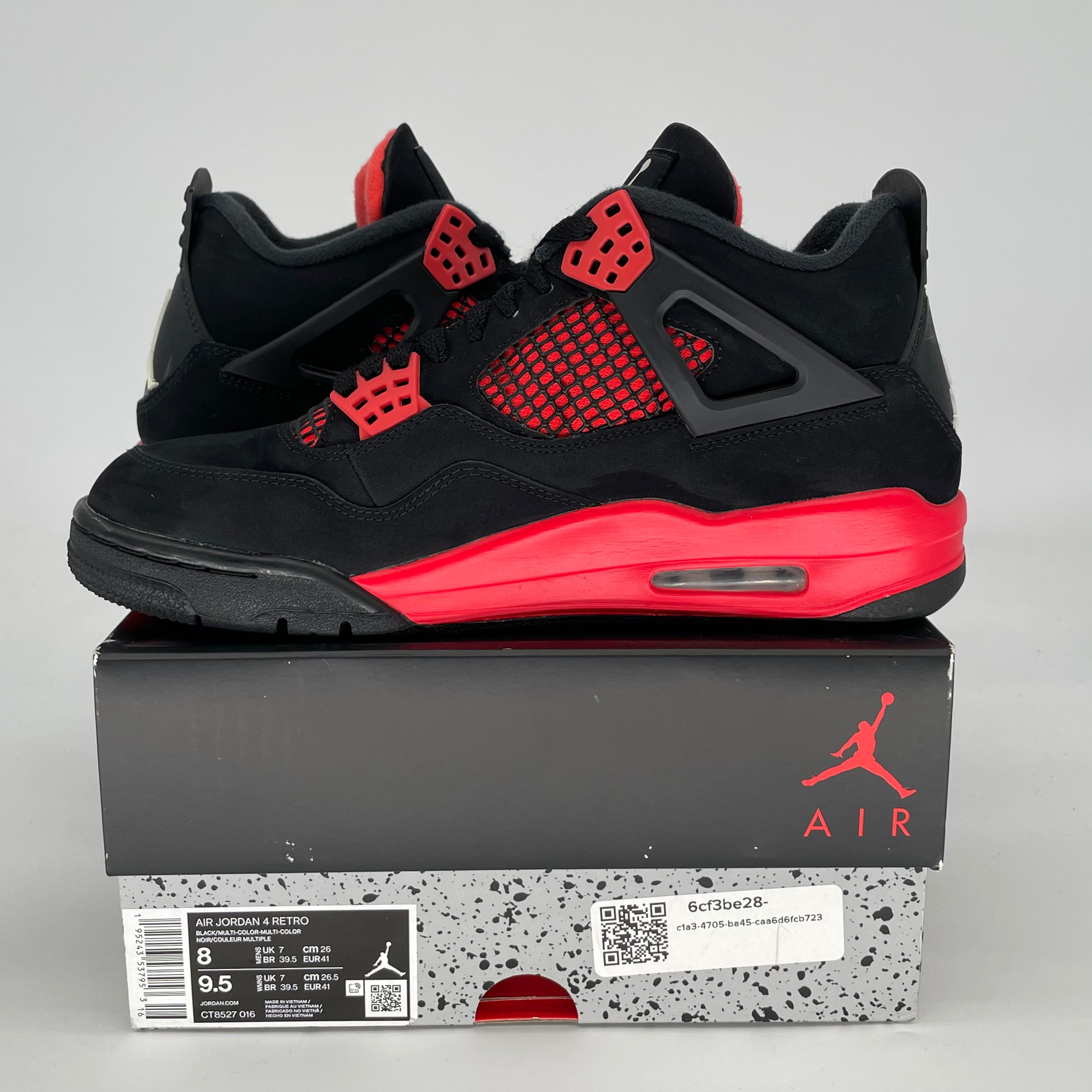 AIR JORDAN 4 RED THUNDER CT8527-016 SIZE 8/9.5W