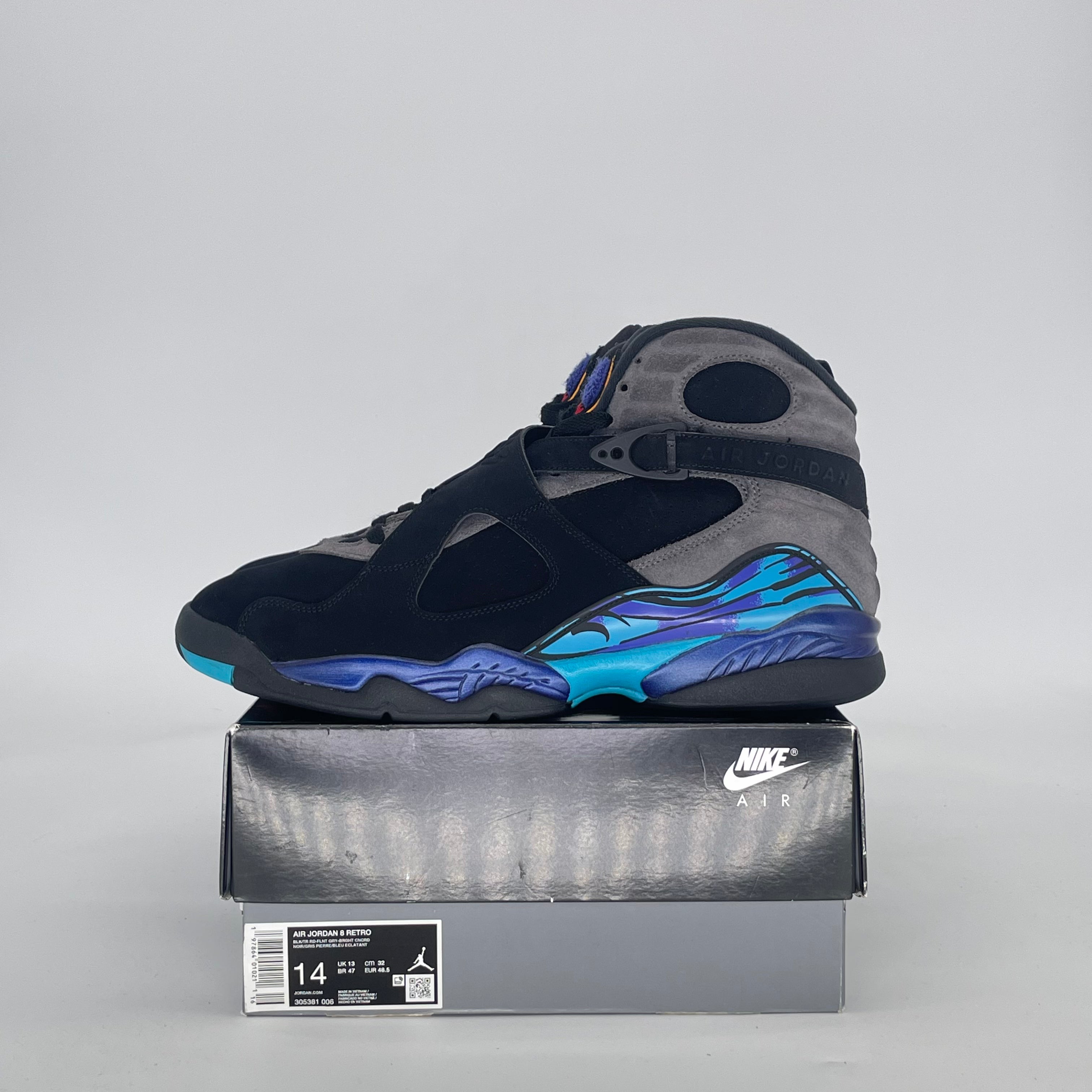 AIR JORDAN 8 AQUA 305381-006 SIZE 14/15.5W