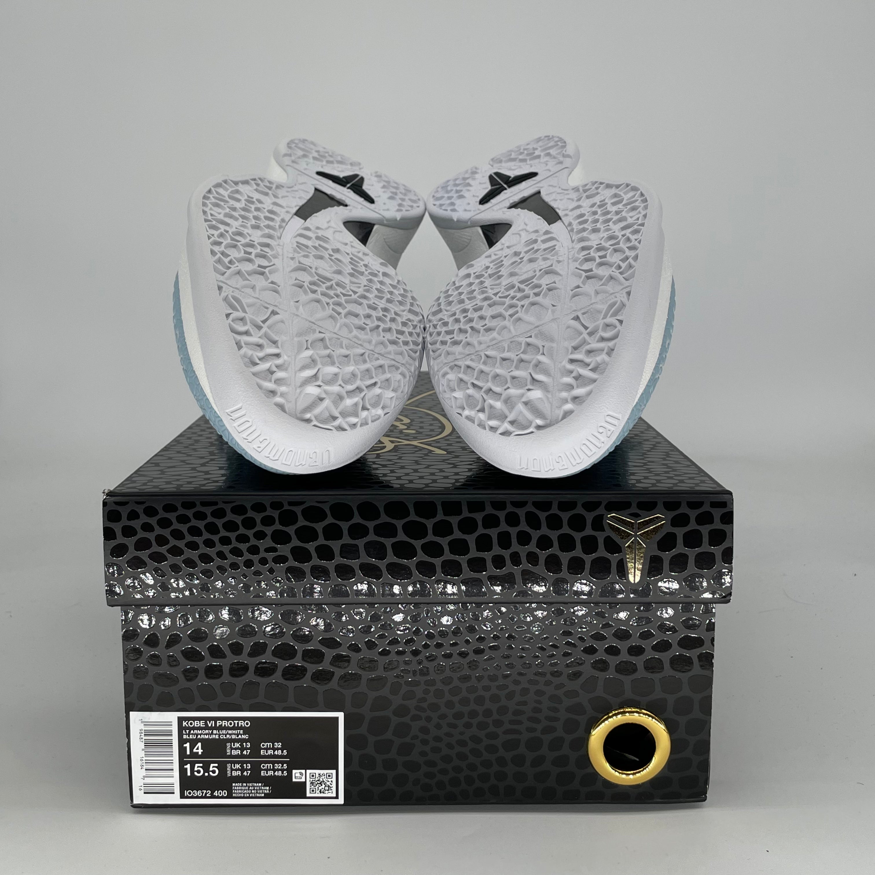 NIKE KOBE 6 PROTRO CAITLIN CLARK LIGHT ARMORY BLUE IO3672-400 SIZE 14/15.5W