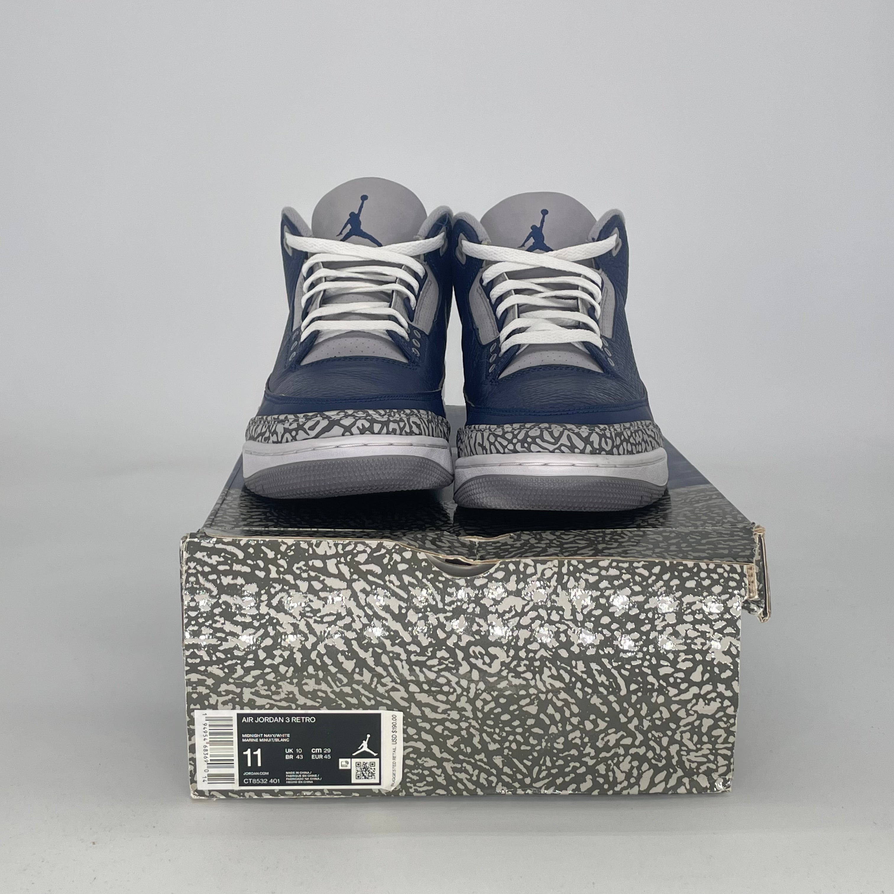 AIR JORDAN 3 GEORGETOWN (2021) CT8532-401 SIZE 11/12.5W